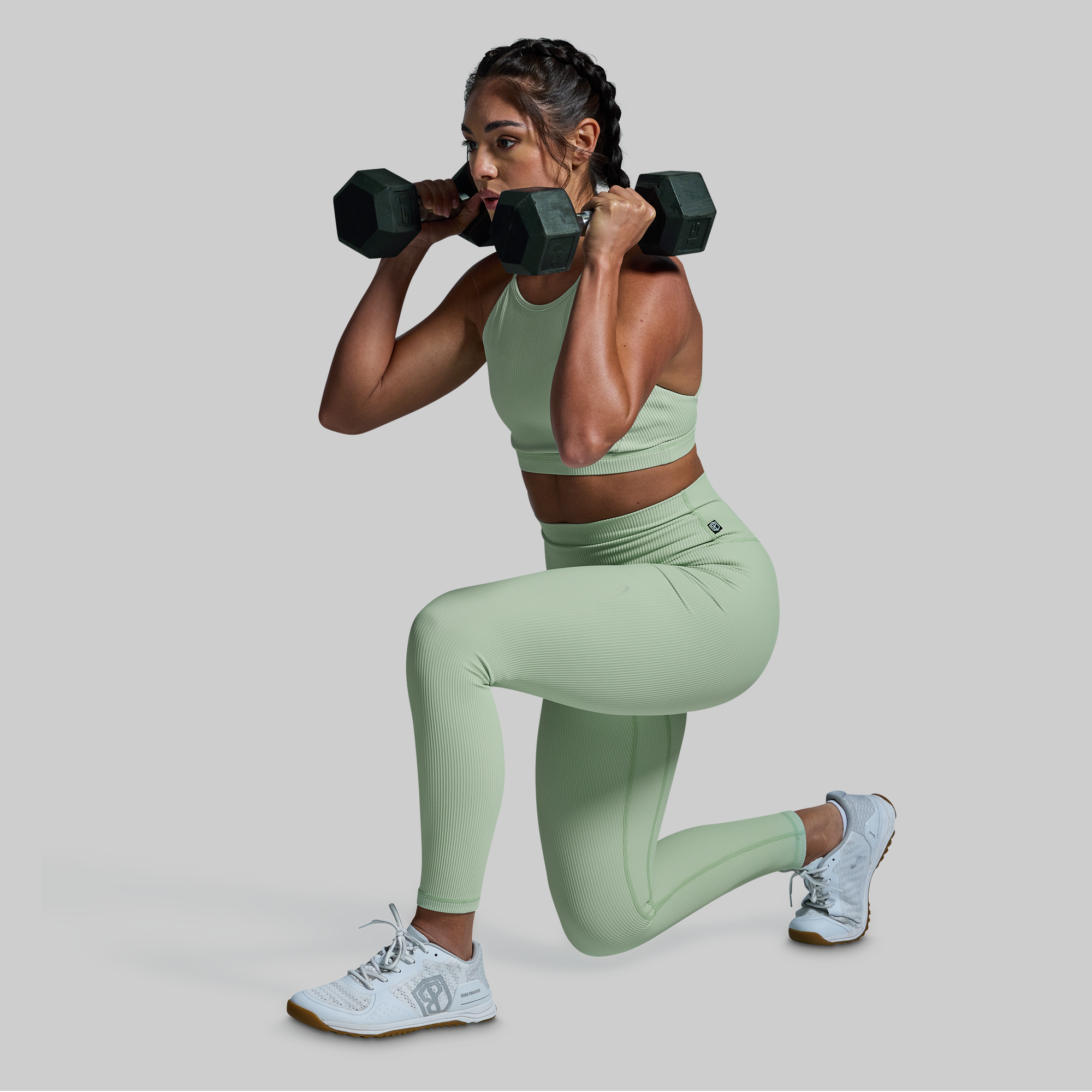 Limitless High-Waist Yoga Leggings - Cameo Green | Women's Workout Tights for Running, Gym & Lounge | Moisture-Wicking & Stretchy Activewear