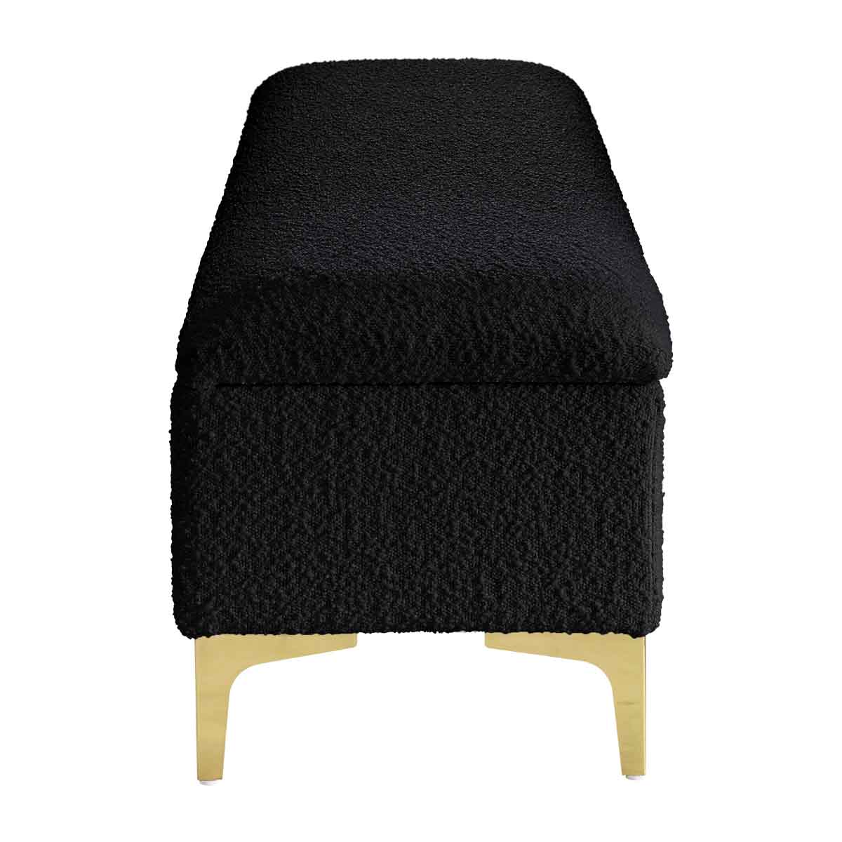 Georgia Boucle Storage Bench - Upholstered Ottoman with Removable Cushion for Entryway, Bedroom & Living Room - Stylish & Functional Home Decor