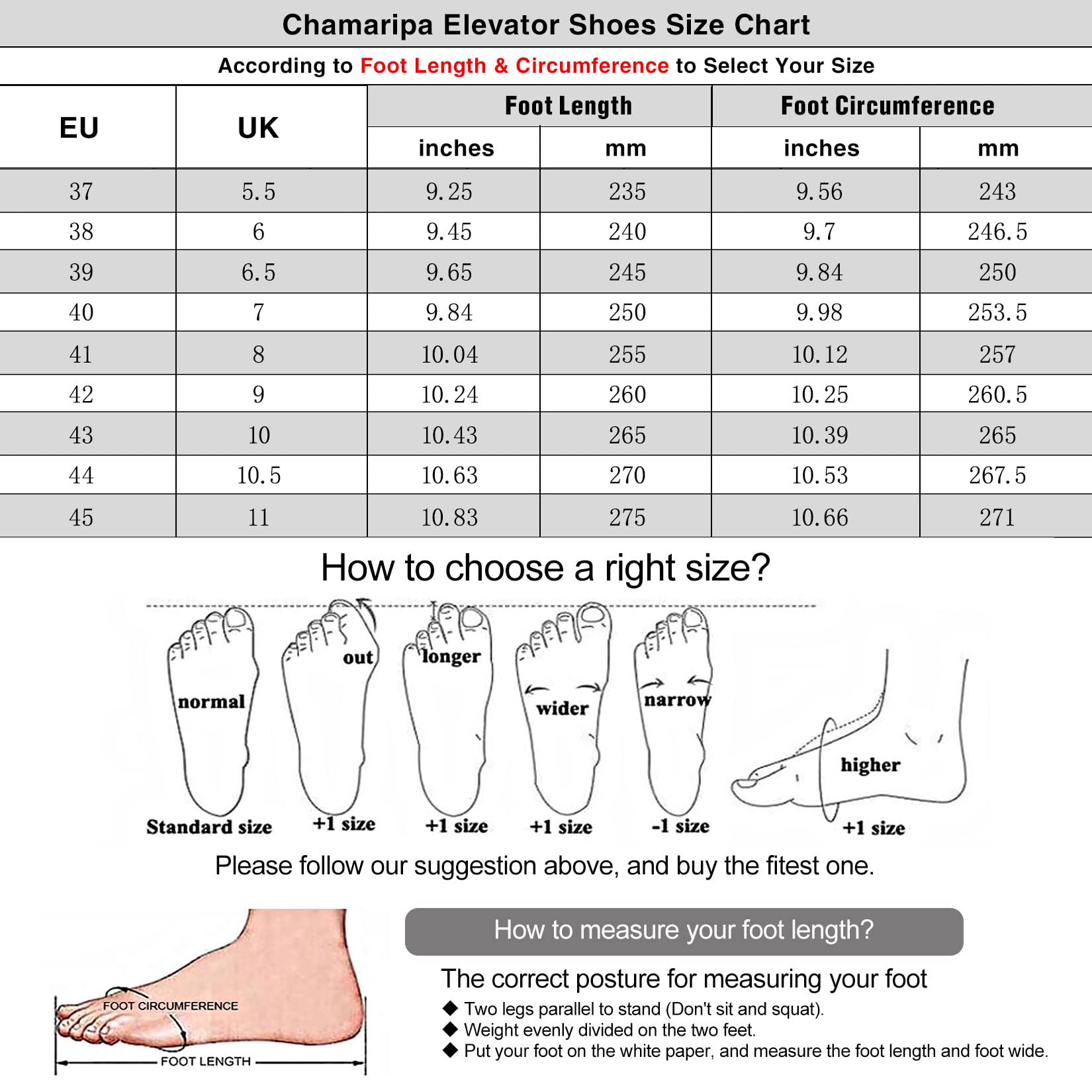CHAMARIPA Men's Leather Dress Elevator Shoes - Height Increasing Formal Shoes for Work, Dating & Special Occasions