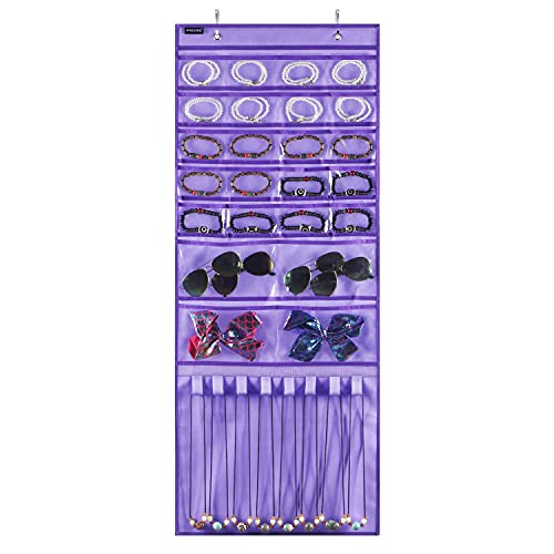 24 Pockets and 8 Hook Loops-Purple