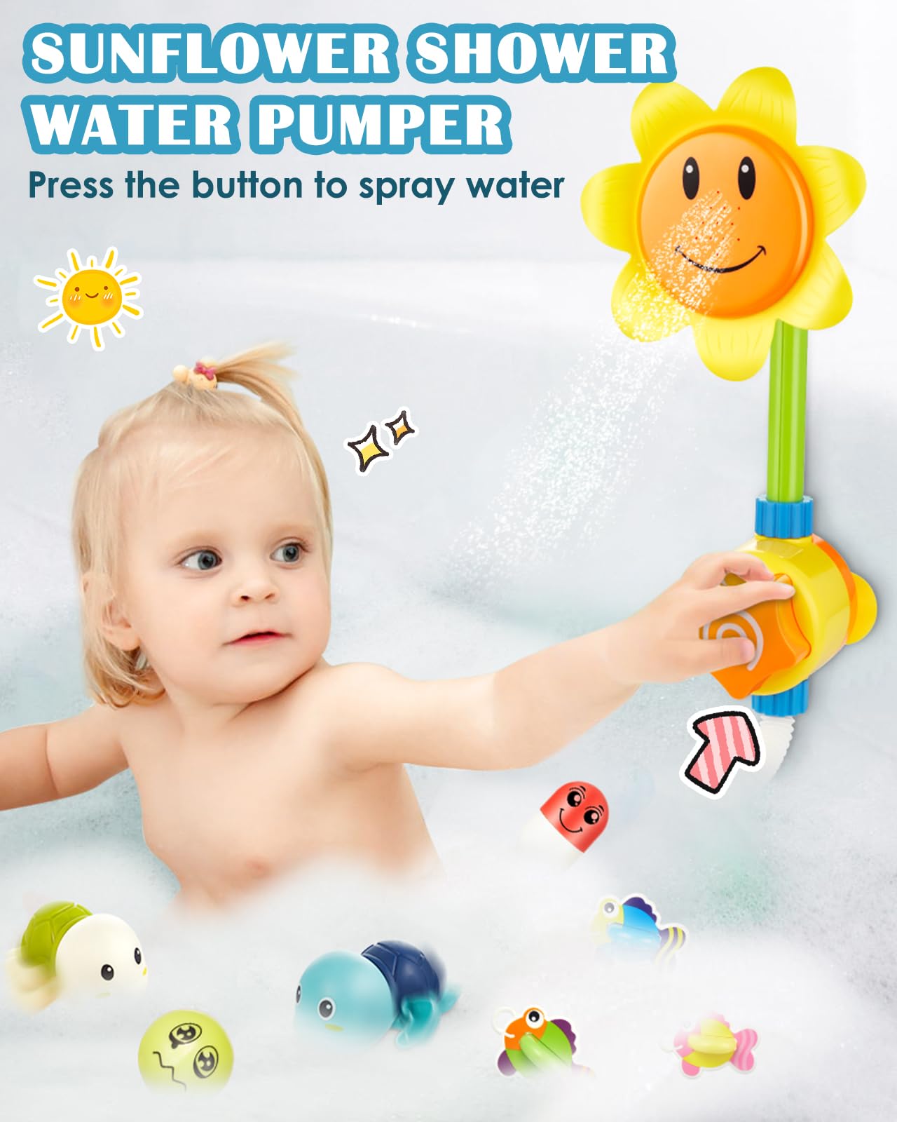 Lictin Baby Bath Toys for Toddlers - Fun Shower & Fishing Game for Kids - Perfect Gift for Baby Boy & Girl