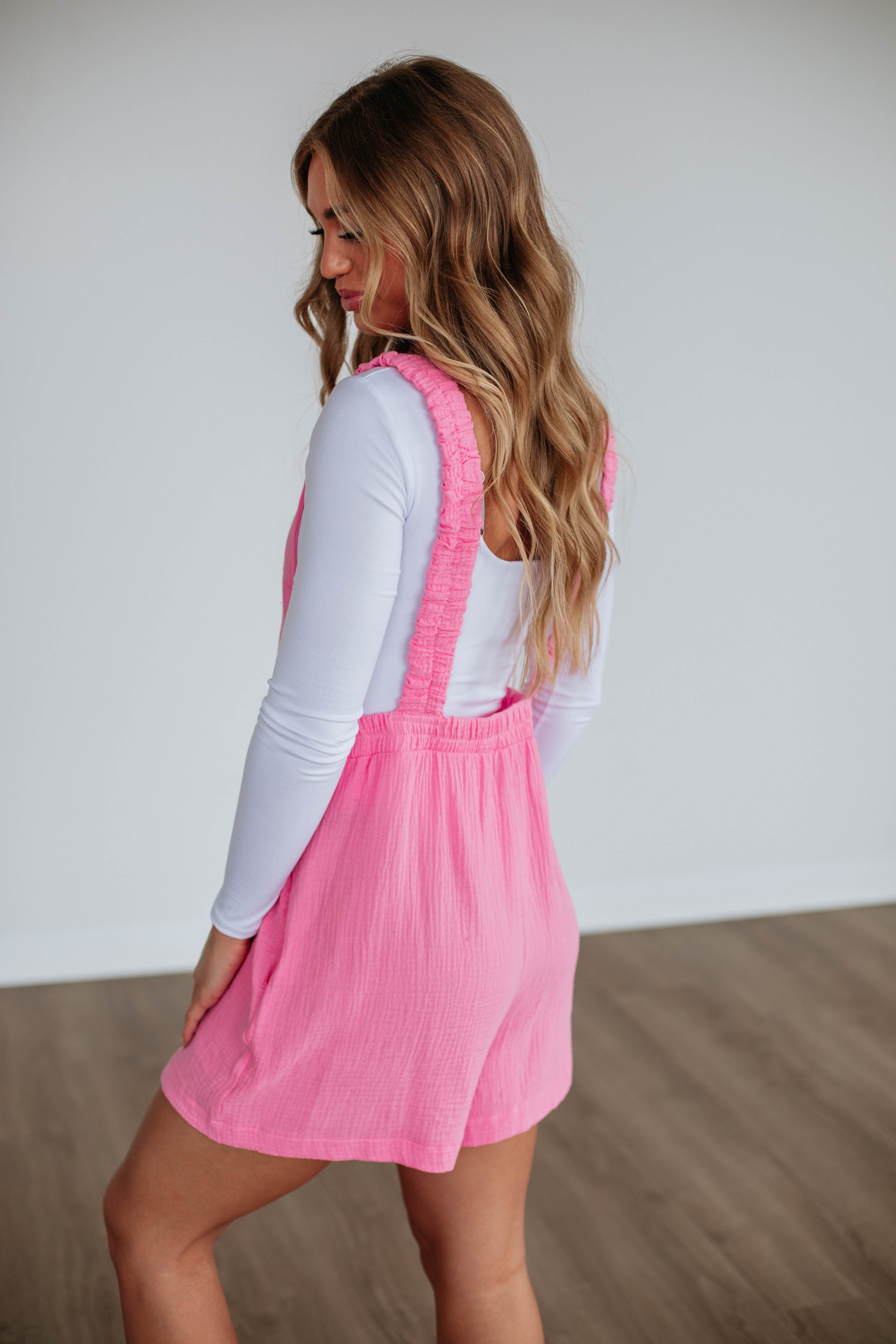 Chamberly Romper for Women - Soft Bubblegum Pink Jumpsuit, Casual One-Piece Outfit for Lounge, Travel & Summer Days