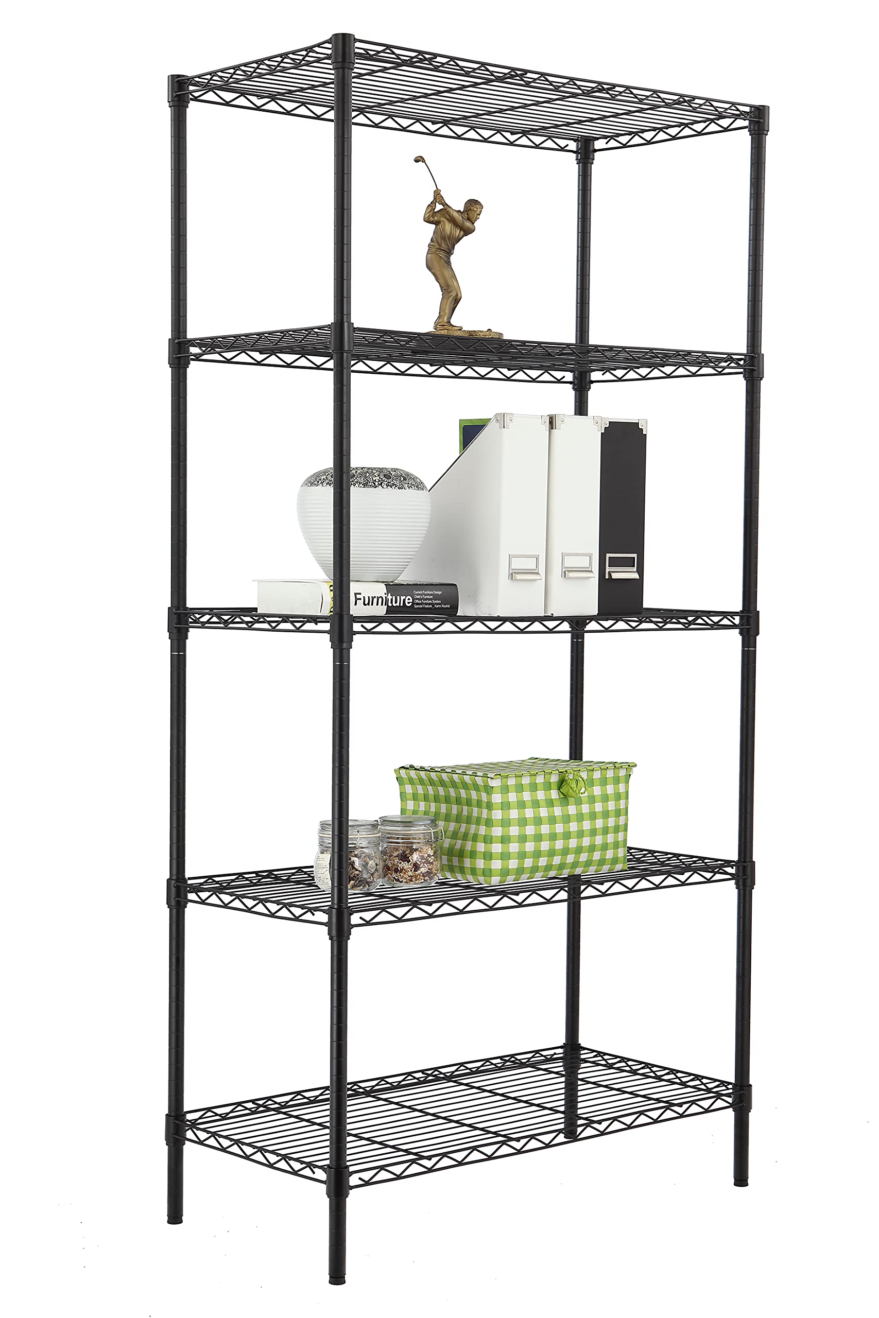 Heavy Duty 5-Tier Steel Wire Shelf - 35.43