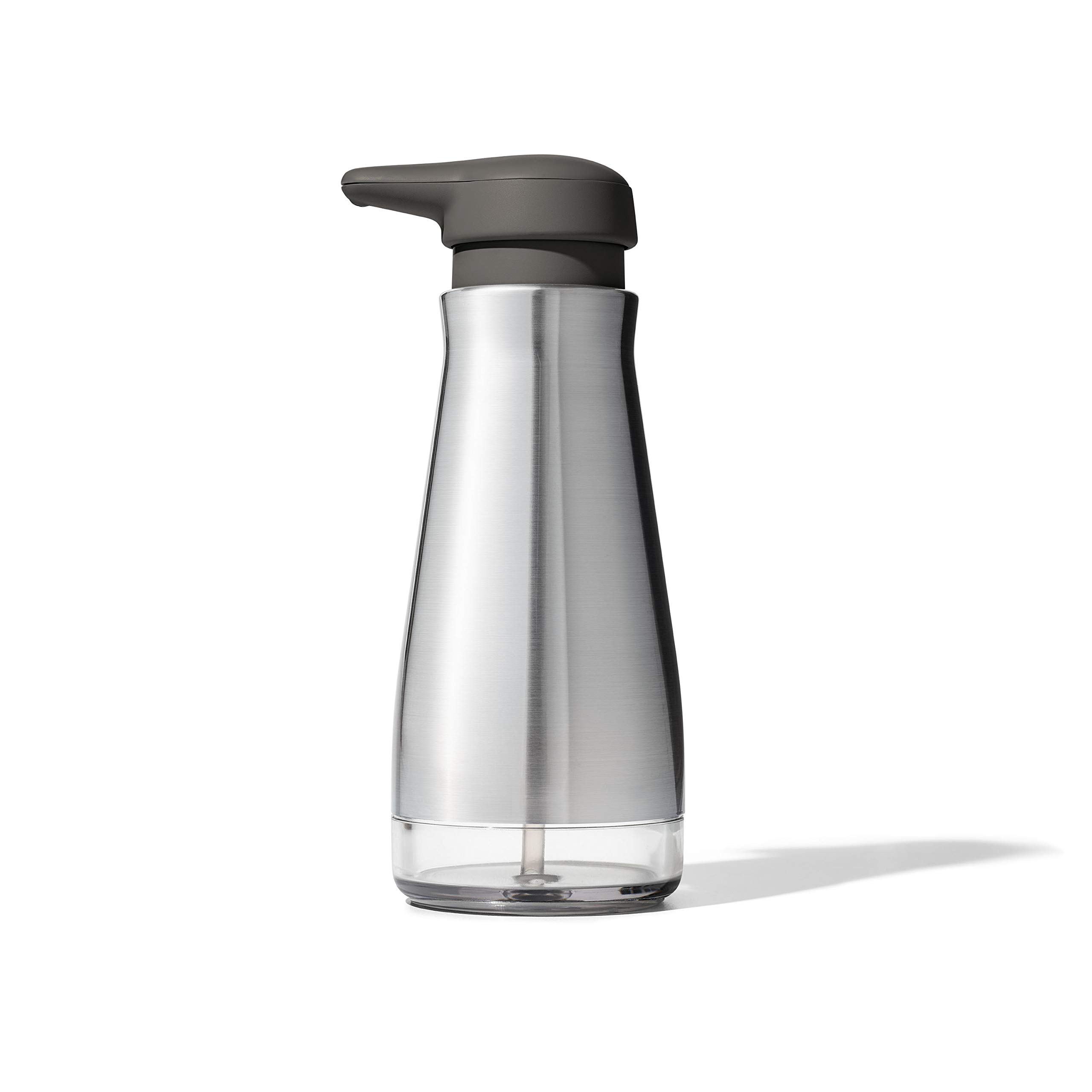 OXO Good Grips Stainless Steel Soap Dispenser and Sink Caddy Set - Premium Kitchen & Bathroom Organizer for Liquid Soap, Dish Soap, and Hand Wash - Perfect for Countertop, Sink, and Vanity Organization
