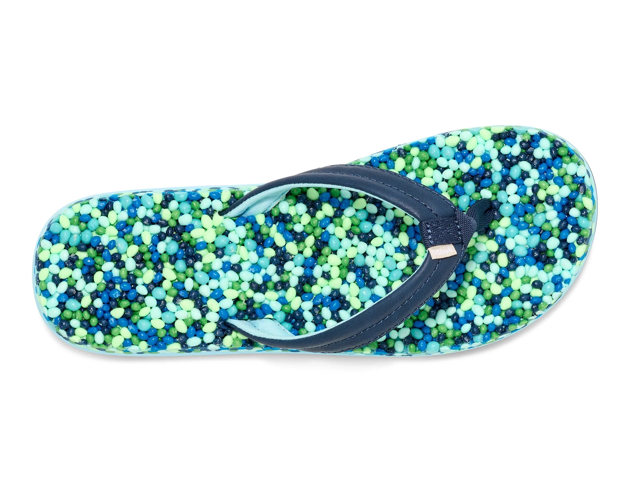 Sanuk Women's Bubblecush Comfort Sandals - Navy & Multi Color | Lightweight Beach Shoes for Walking, Travel & Summer Outfits