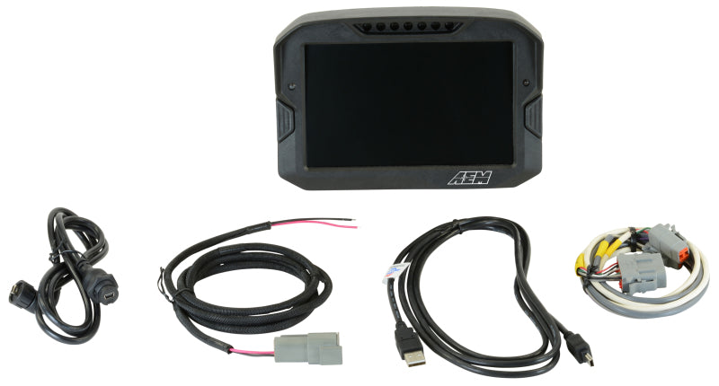 AEM CD 7 Logging Race Dash Carbon Fiber Digital Display with CAN Input - High-Performance Racing Data Logger for Track & Drift Cars