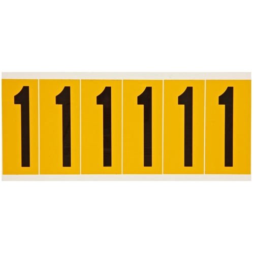 Brady 1550-1 44046 15 Series Indoor/Outdoor Number and Letter Cards - Pack of 25 - Durable Labeling for Warehouse, Office & Industrial Use