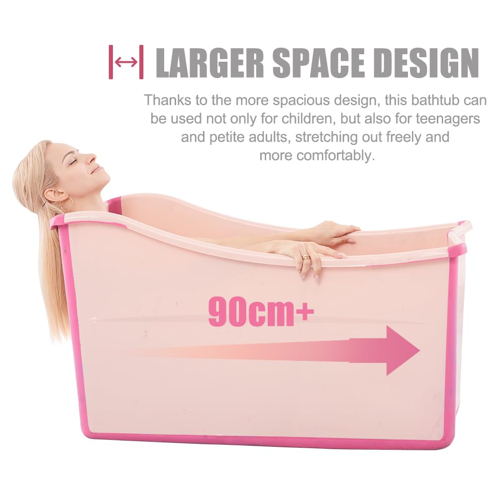 Foldable Baby Bathtub for Toddlers - Large Collapsible Portable Bathtub for Kids, Infants & Petite Adults - Lightweight Travel Bathtub for Home, Nursery & Outdoor Use