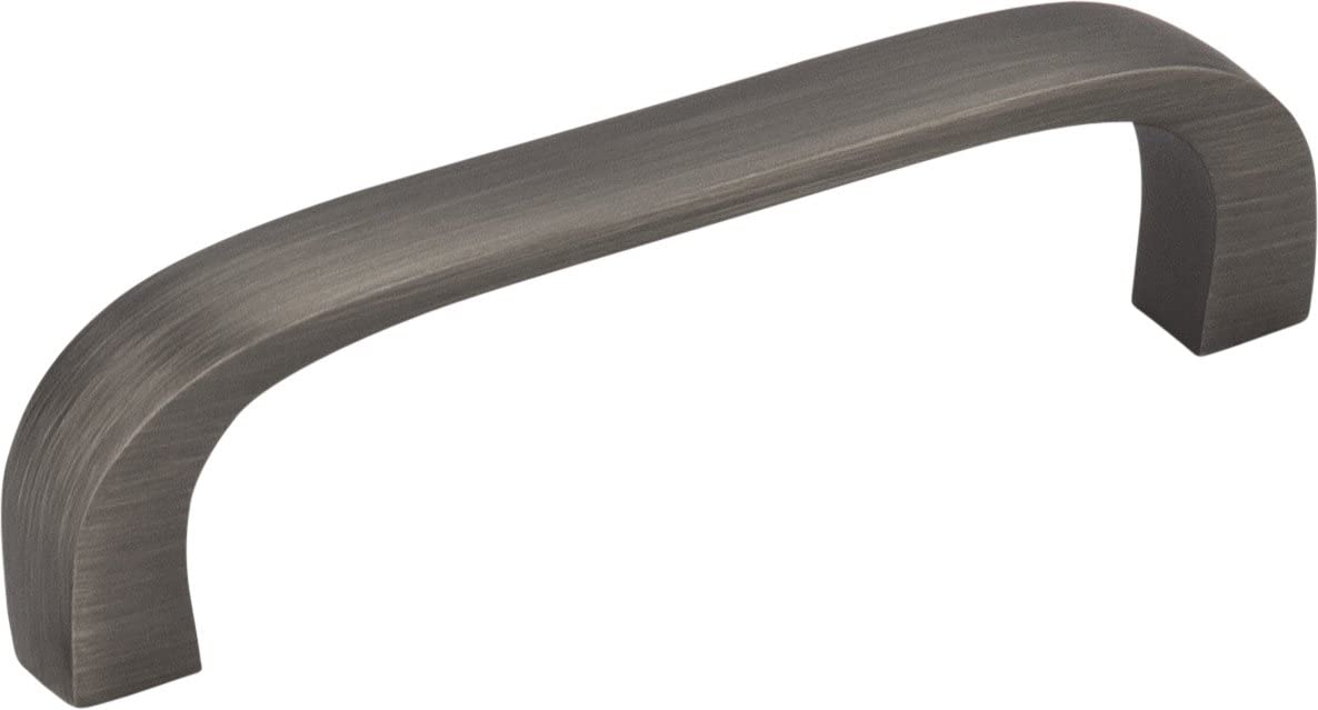 Elements 984-3DACM Slade Collection Pull - Gun Metal Cabinet Handle for Kitchen, Bathroom & Furniture (Set of 10) - Modern Hardware for Drawers & Cabinets