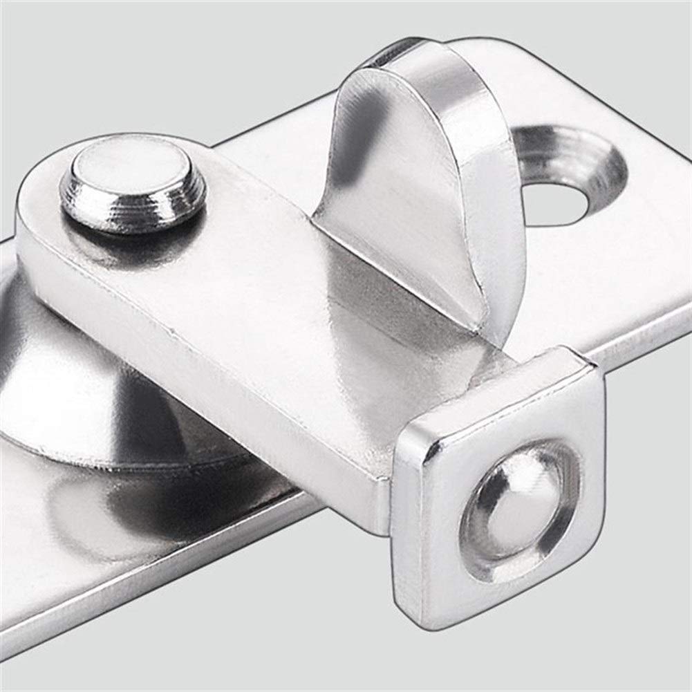 90 Degree Solid Door Latch Bolt - 304 Stainless Steel Hook Latches for Sliding Doors - Right Angle Buckles Door Hardware (Black) - Perfect for Barn Doors, Closet Doors & Cabinet Security