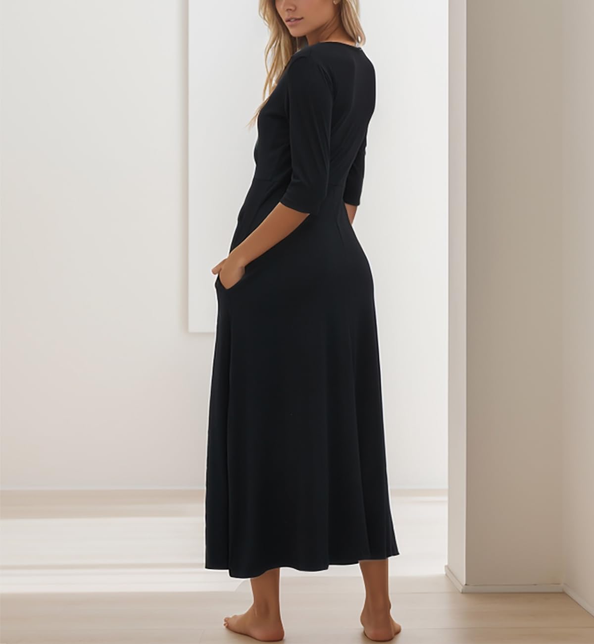 2024 Women's Maxi Dress - Casual Loose Beach Dress with Pockets | Summer Vacation, Pool Party, Boho Outfit