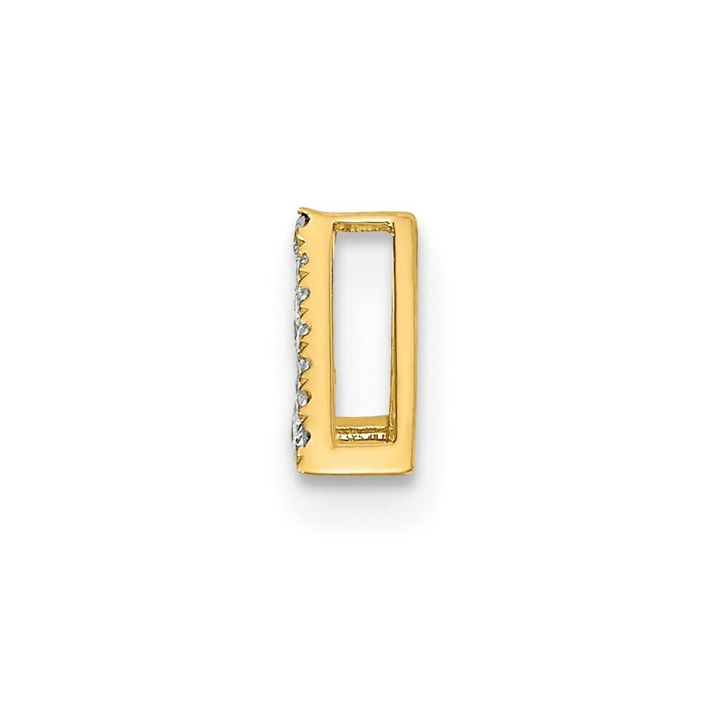 14k Yellow Gold Diamond Triangle Pendant Necklace - Elegant Slide Chain for Women - Perfect for Everyday Wear, Gifts & Special Occasions