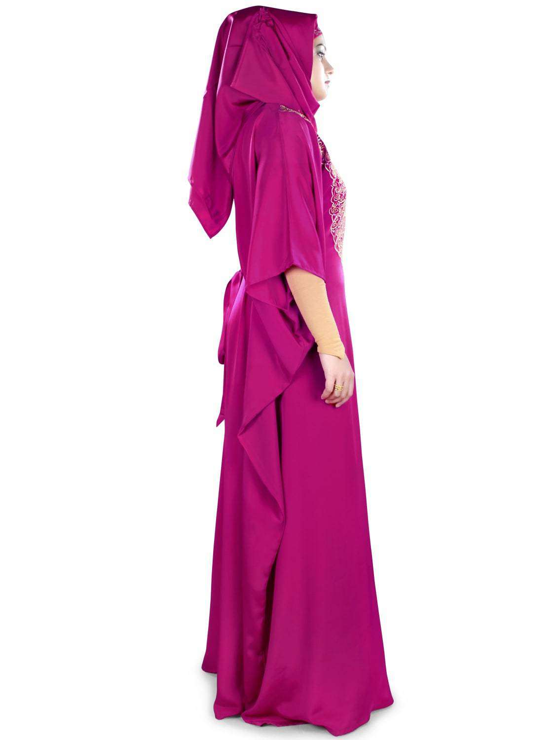 Elegant Hadiyah Kaftan Dress for Women - Flowy Boho Maxi Dress with Embroidery - Perfect for Beach, Vacation & Summer Outfits