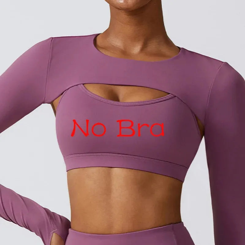 Women's Running Shirt & Yoga Tops - Long Sleeve Fitness Tight Workout Clothing for Gym, Sports & Yoga | Sexy Activewear for Women | Perfect for Cardio, Pilates & Outdoor Training