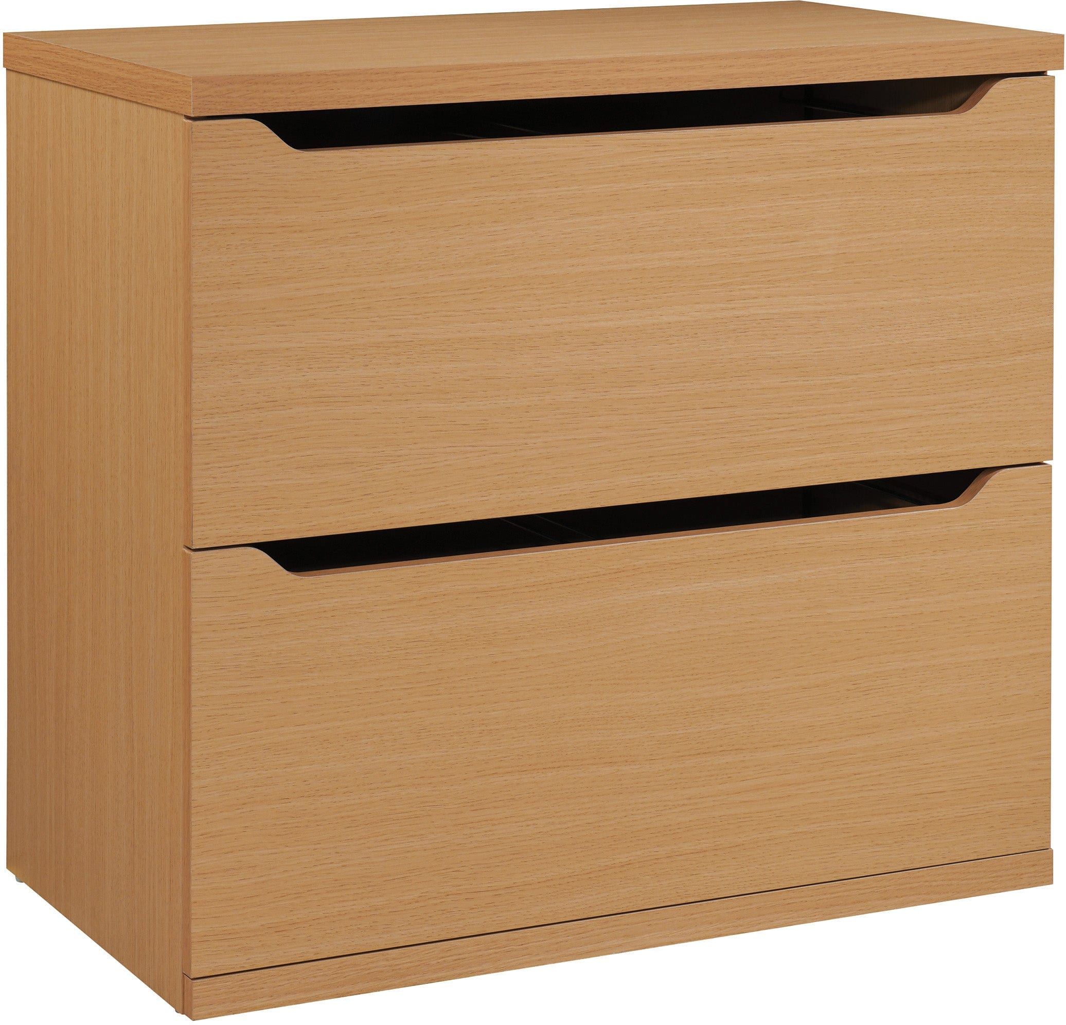 Office Star Denmark Lateral File Cabinet [DEN2930LF] - 2-Drawer Steel File Cabinet with Lock, Black - Perfect for Home Office & Business Document Storage