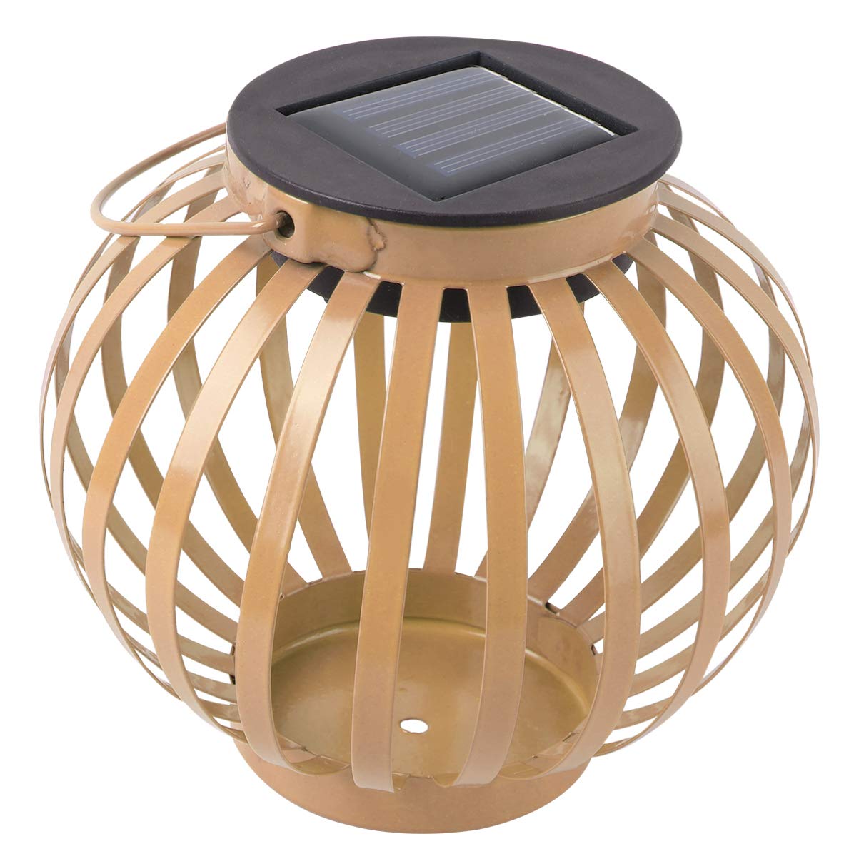 Yardwe Solar Hanging Lantern - 1PC Outdoor Solar Powered Decorative Light with Handle for Garden, Patio, Yard & Pathway - Weatherproof Champagne Finish for Home Decor & Evening Ambiance