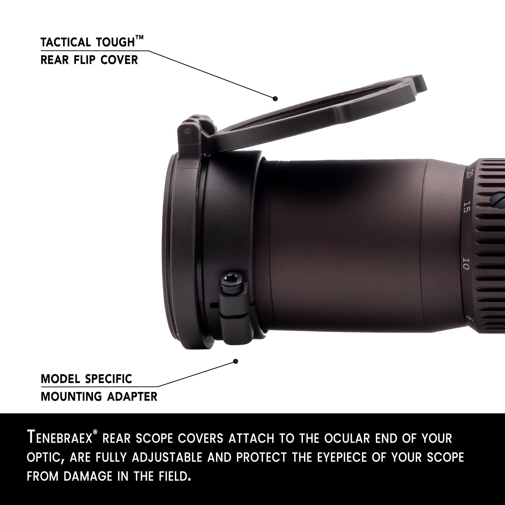 Vortex Razor HD Gen III Scope Cover Kit - Tenebraex Ocular & Objective Lens Protectors for Hunting, Shooting & Outdoor Adventures