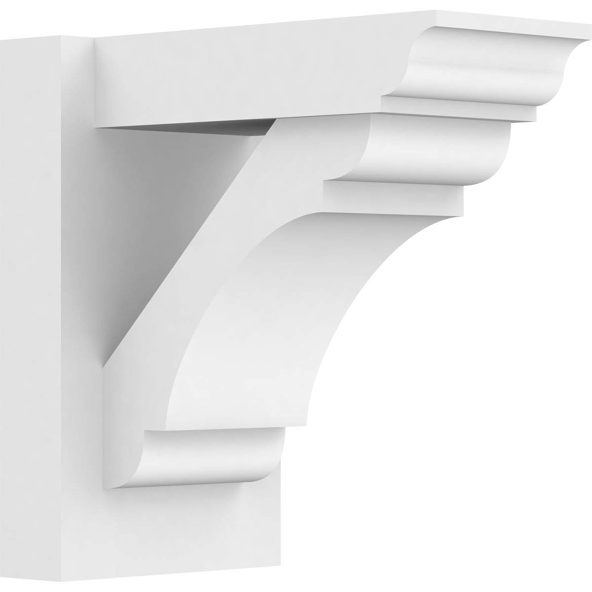 Ekena Millwork OUTP07X12X12OLY01 White PVC Outlooker - 7