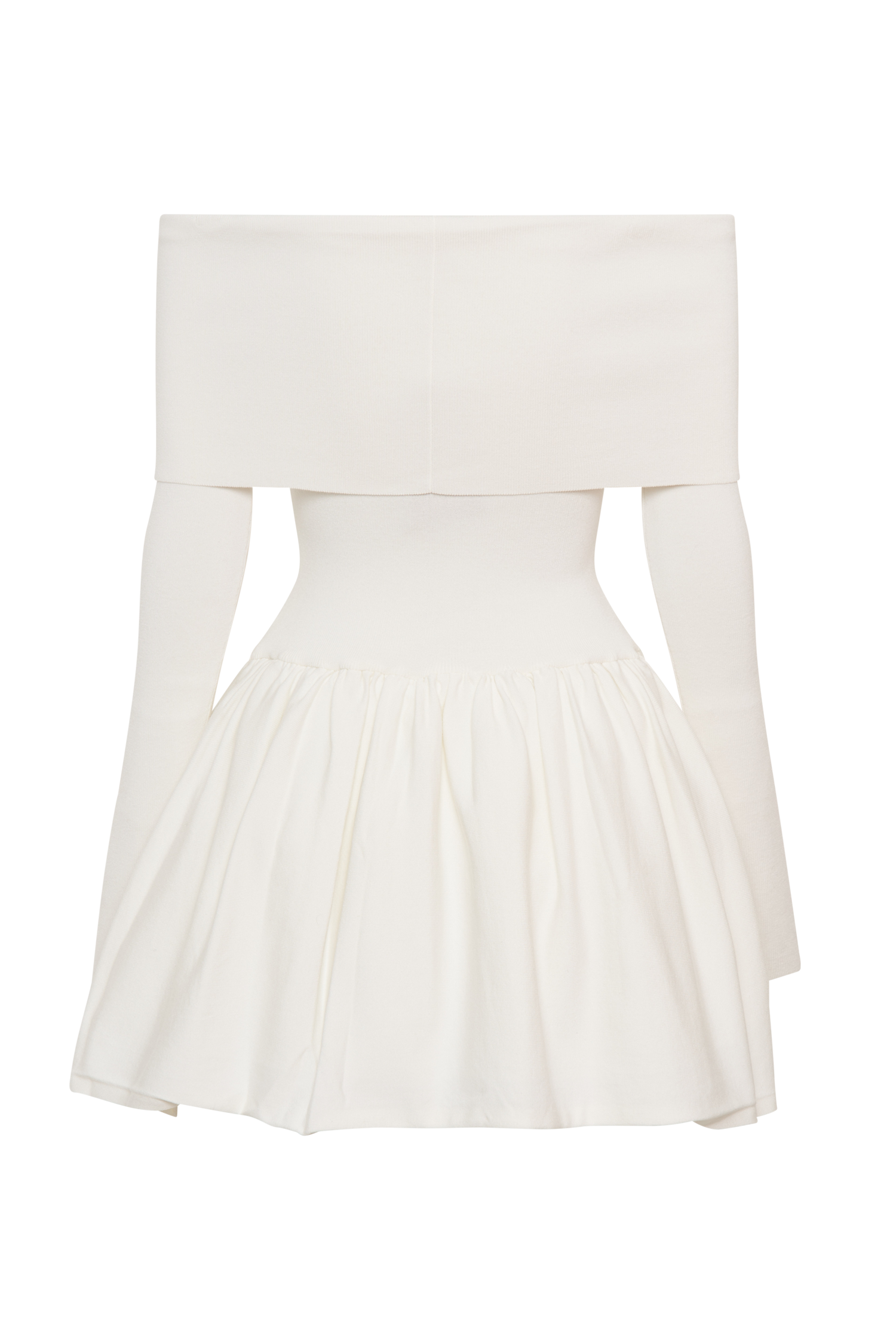 Atlanta Long Sleeve Mini Dress - Ivory White Women's Casual Party Dress for Date Night & Cocktail Events