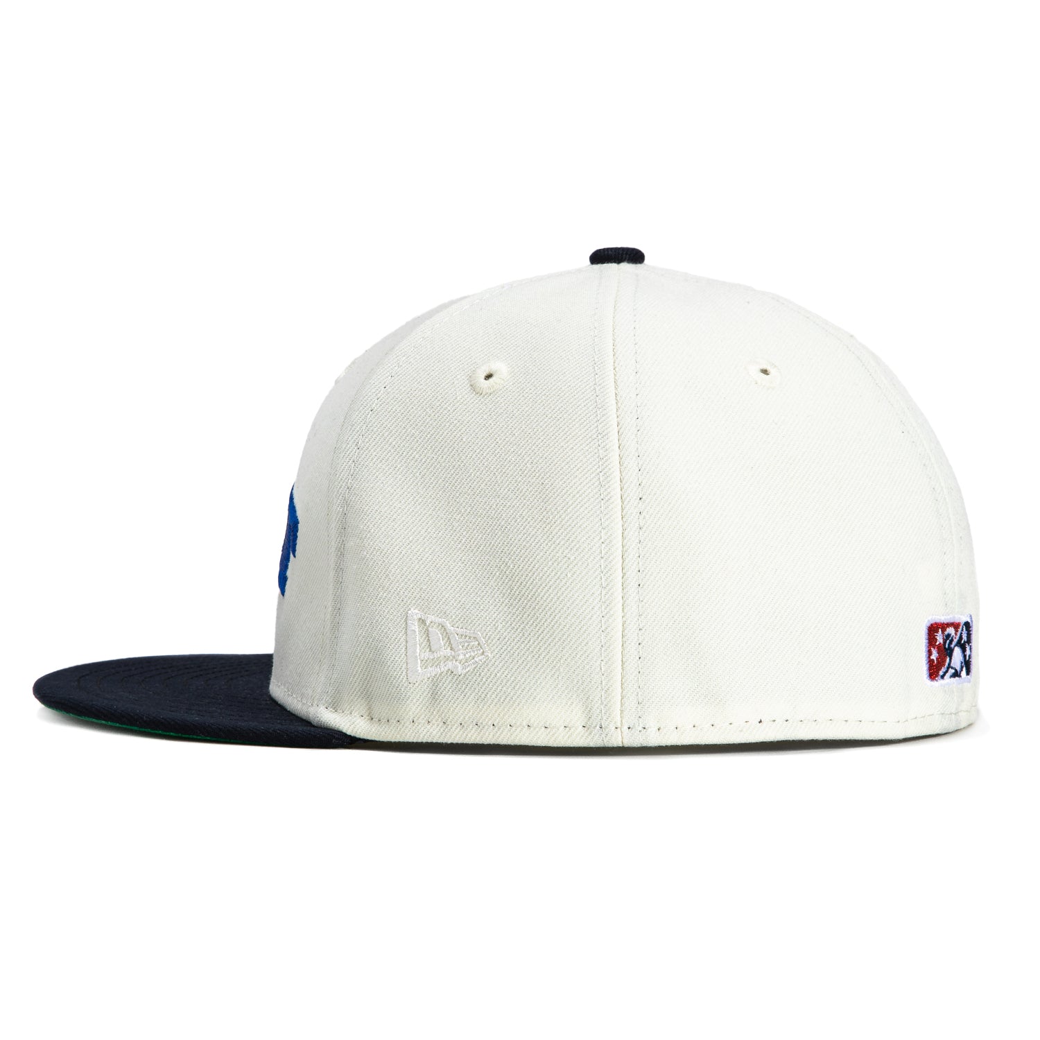 New Era 59Fifty MLB San Bernardino Spirit Snapback Hat - White & Navy Baseball Cap with Embroidered Logo Patch - Perfect for Sports Fans, Casual Wear & Street Fashion