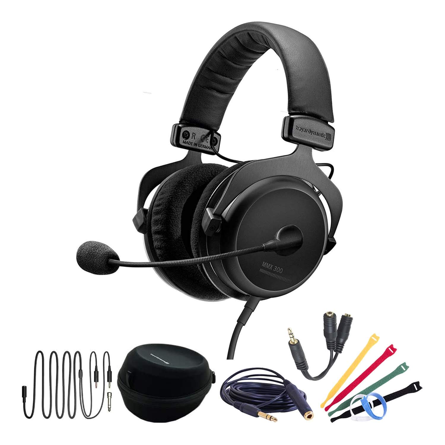 Beyerdynamic MMX 300 2nd Gen Premium Gaming & Conference Headset with Noise Cancelling Mic - Ideal for Work from Home, Online Meetings & PC Gaming - Includes 6ft Extension Cable, Headphone Splitter & Cable Ties