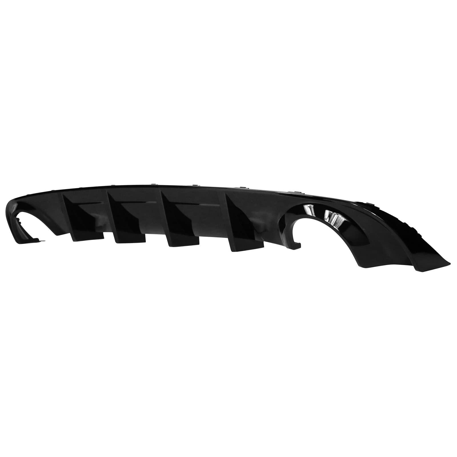 IKON MOTORSPORTS Rear Bumper Diffuser for 2015-2023 Dodge Charger Base & SXT - Gloss Black PP Lip Splitter | Enhances Aerodynamics & Sporty Look | Perfect for Car Enthusiasts & Street Racing