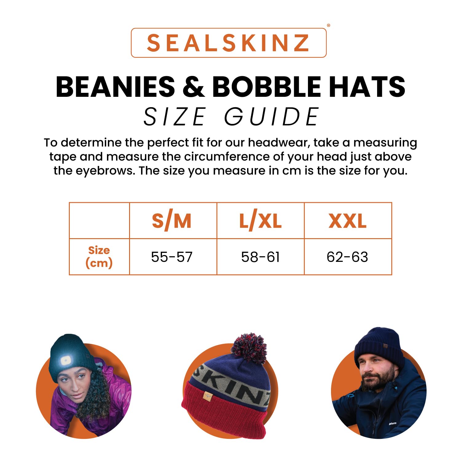 SEALSKINZ Unisex Waterproof Winter Beanie Hat for Men & Women - Cold Weather Roll Cuff Thermal Cap for Skiing, Snowboarding & Outdoor Activities
