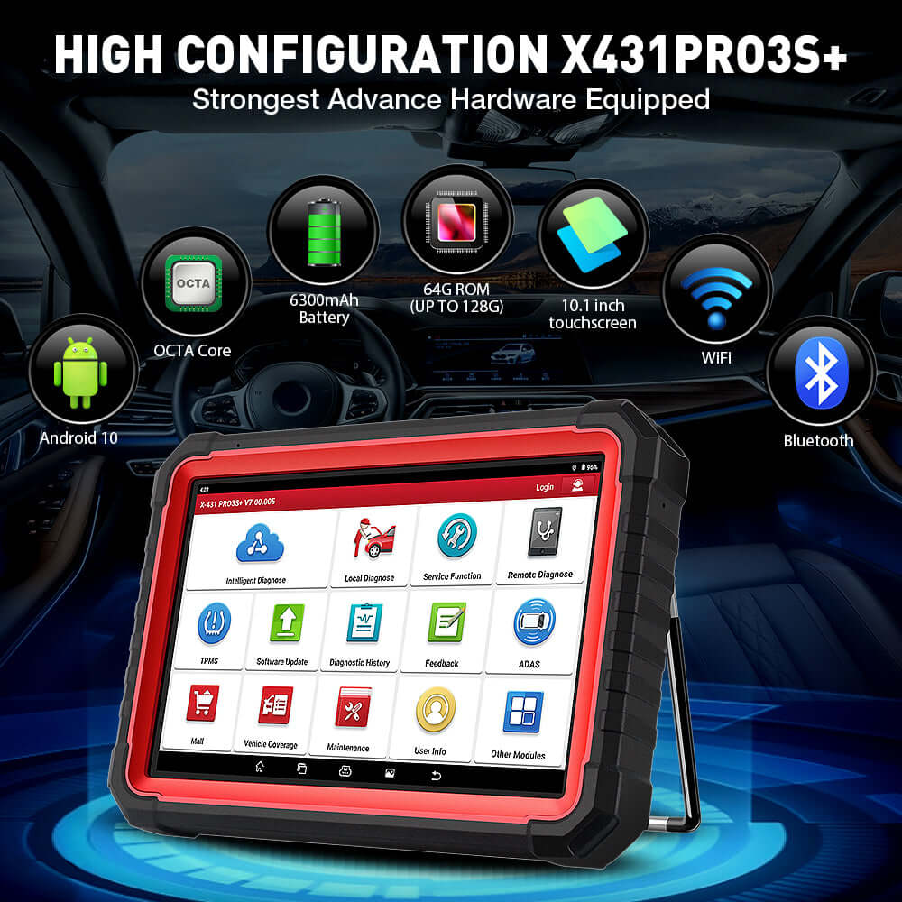 2025 LAUNCH X431 PRO3S+ V5.0 10.1 Inch Full System Car Diagnostic Tool - CAN FD, OBD/OBD2 Scanner with Topology Map for Mechanics & DIY Auto Repair | Works on Cars, Trucks & SUVs