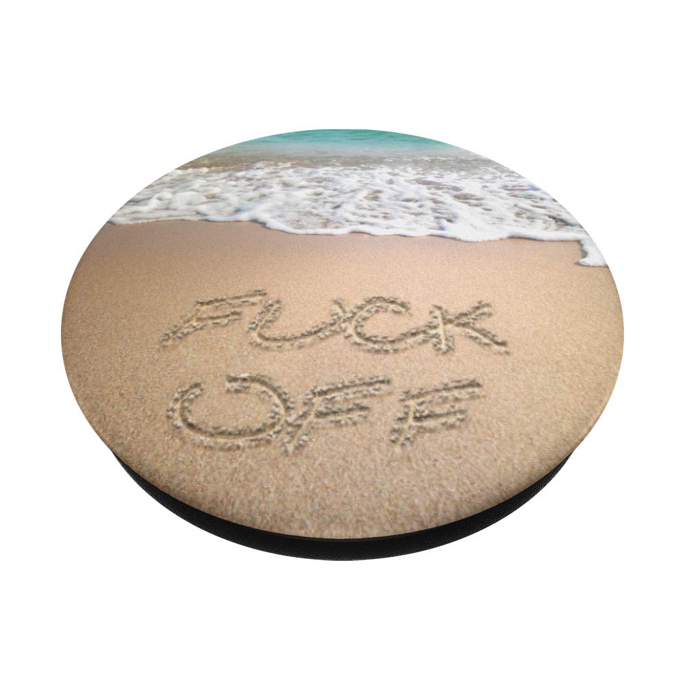 Cute Funny Sarcastic Beach Sand Quotes PopSocket - Swappable Grip for Phones & Tablets, Perfect for Summer Travel & Outdoor Adventures