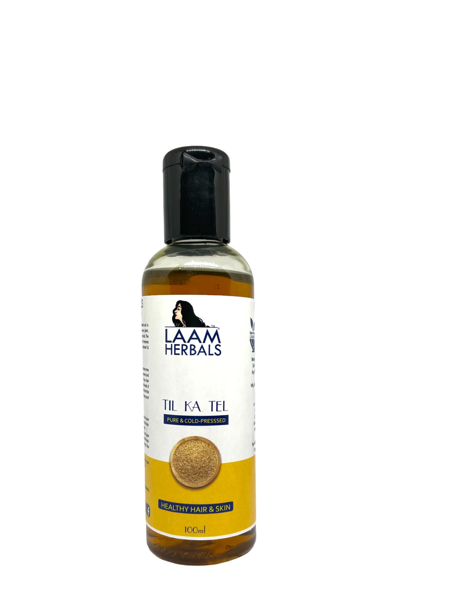 Organic Cold Pressed White Sesame Oil (Til Ka Tel) for Hair Growth, Skin Care & Wellness - Pure Multi-Purpose Ayurvedic Oil for Massage, Cooking & Natural Remedies