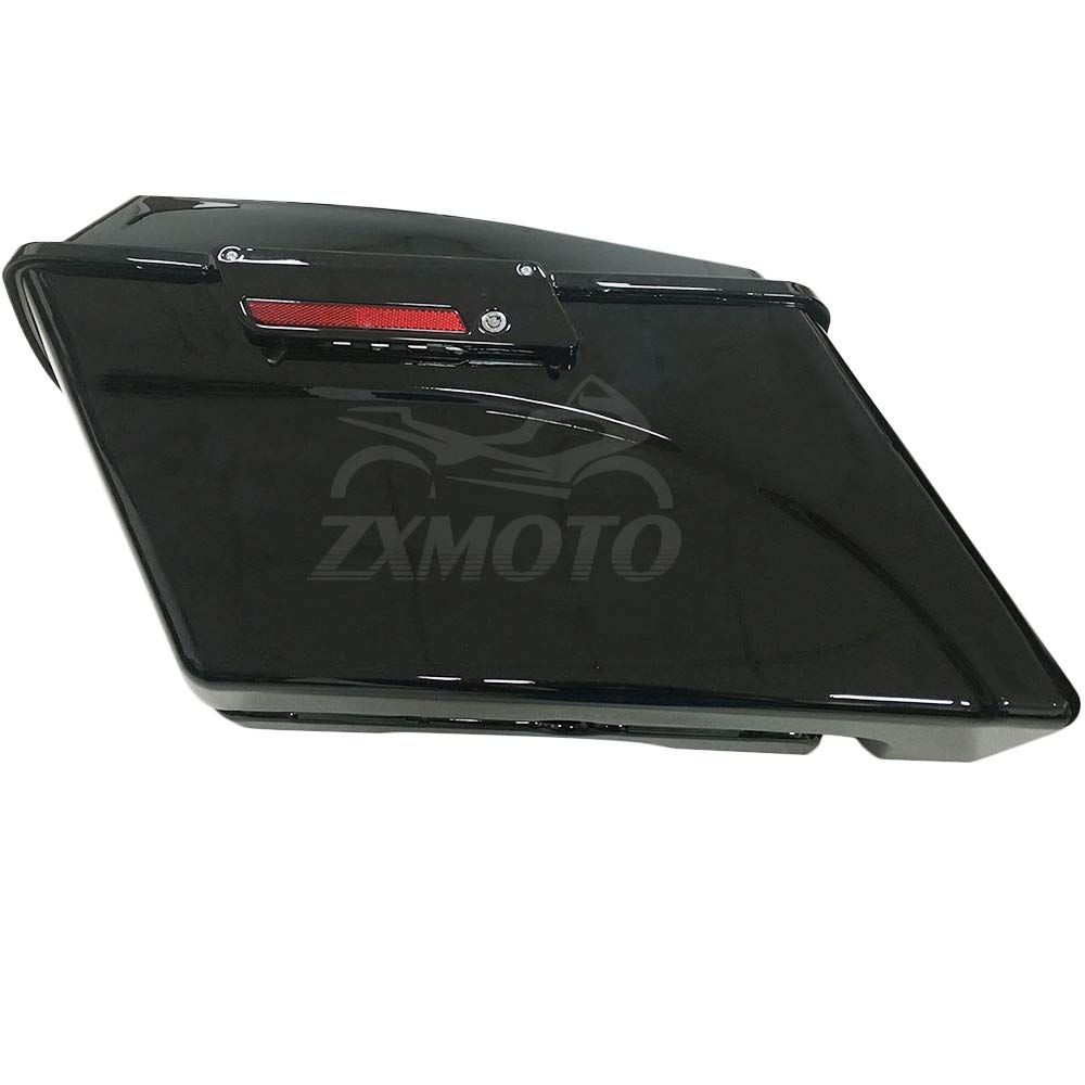 ZXMOTO Vivid Black Hard Saddlebags with 6x9 Speaker Lids, Latch & Keys - Compatible with Harley Touring Models 1994-2013 (Road King, Road Glide, Street Glide, Electra Glide, Ultra-Classic) - Durable Motorcycle Storage for Long Rides & Touring