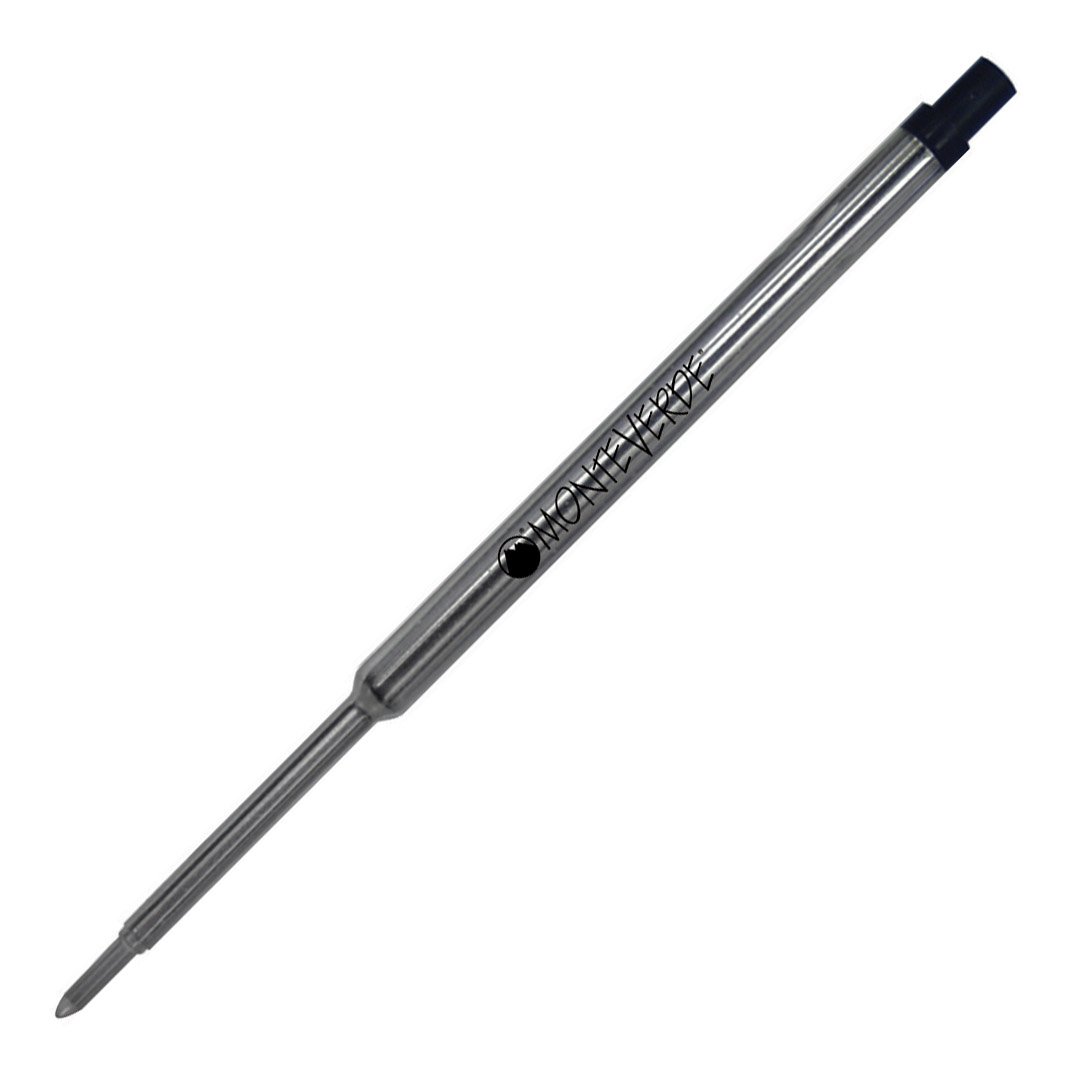 Monteverde Fine Gel Ballpoint Refill for Waterman Pens - 6 Pack Black Ink (W423BK) - Smooth Writing for Office, School & Everyday Use