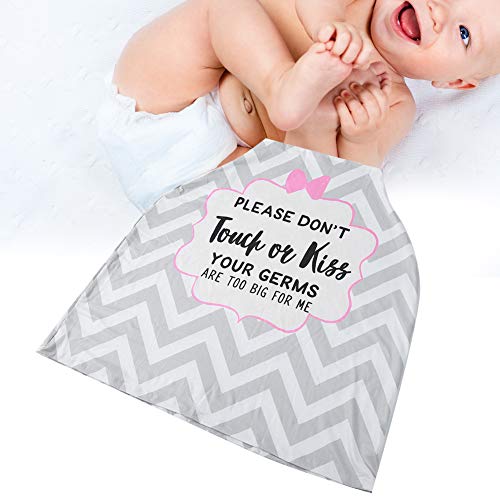 Premium Breastfeeding Cover - Extra Large Soft Baby Car Seat Canopy & Multipurpose Baby Blanket for Girls & Boys (Gray Ripple Pattern) - Perfect for Nursing, Stroller Cover & On-the-Go Comfort
