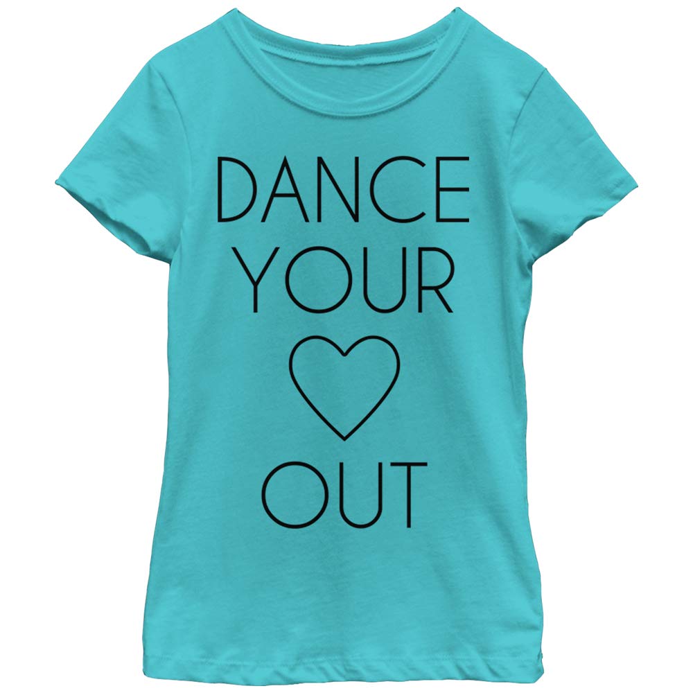 Girl's Chin UP Dance Your Heart Out T-Shirt - Cute Motivational Dance Tee for Kids & Toddlers - Perfect for Dance Classes, Recitals & Playdates