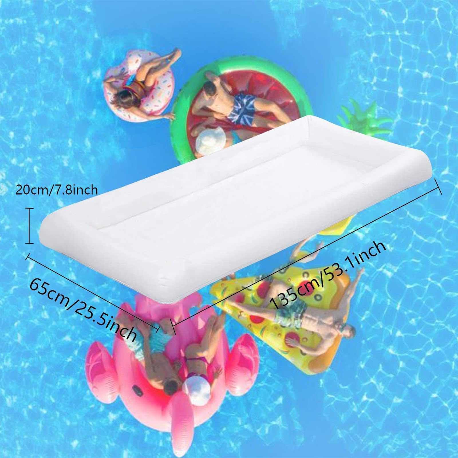 **Inflatable Serving Bar Tray with Drain Plug - Perfect for BBQ, Picnic, Pool Party, Buffet & Camping - Salad, Ice, Food & Drink Container (Pack of 1) - Ideal for Outdoor Gatherings, Beach Parties & Tailgating**