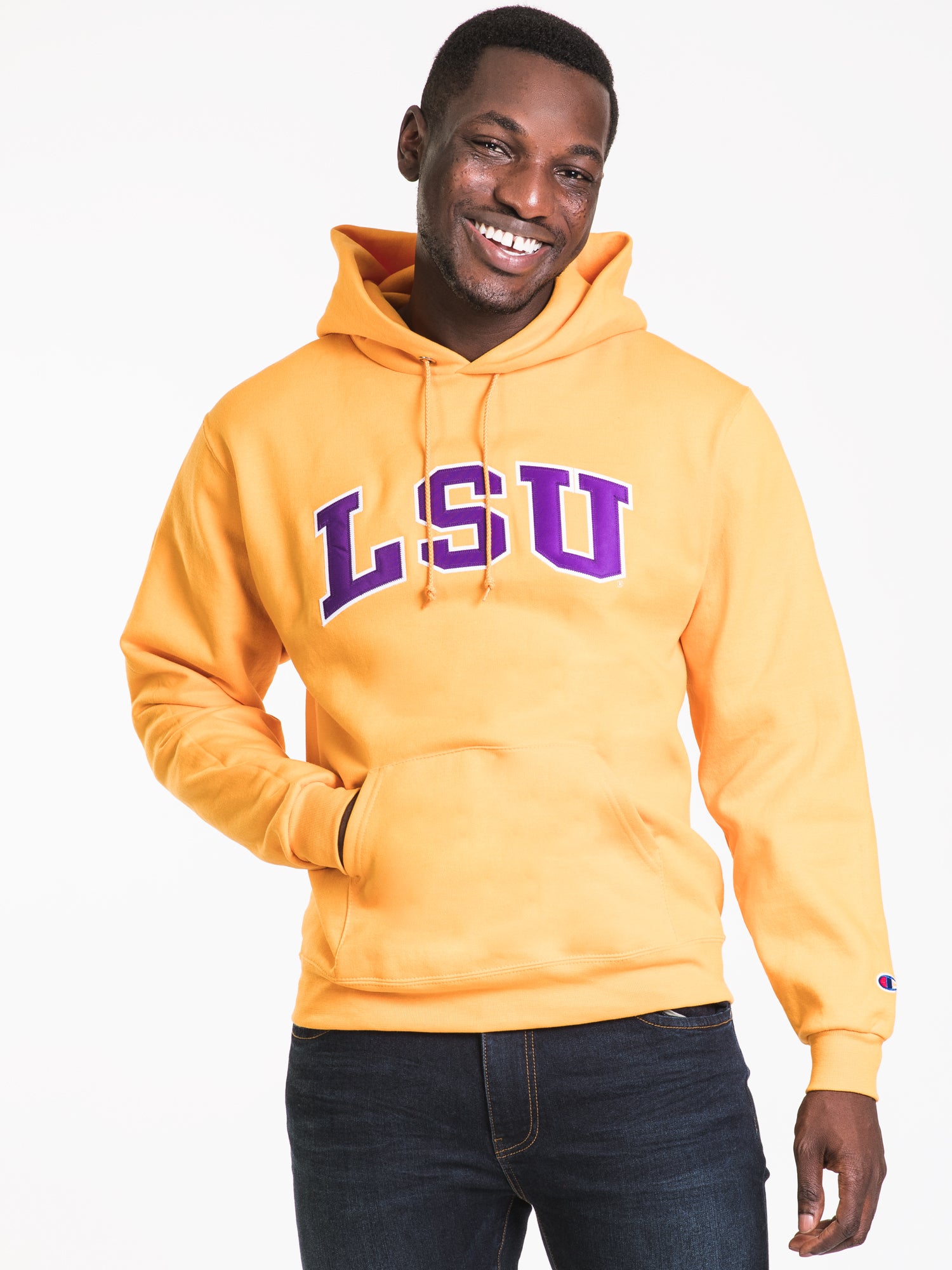 Champion Eco Powerblend LSU Hoodie - Men's & Women's Pullover Sweatshirt, Soft & Comfortable Fleece Lining - Perfect for Game Day, Casual Wear & Outdoor Activities