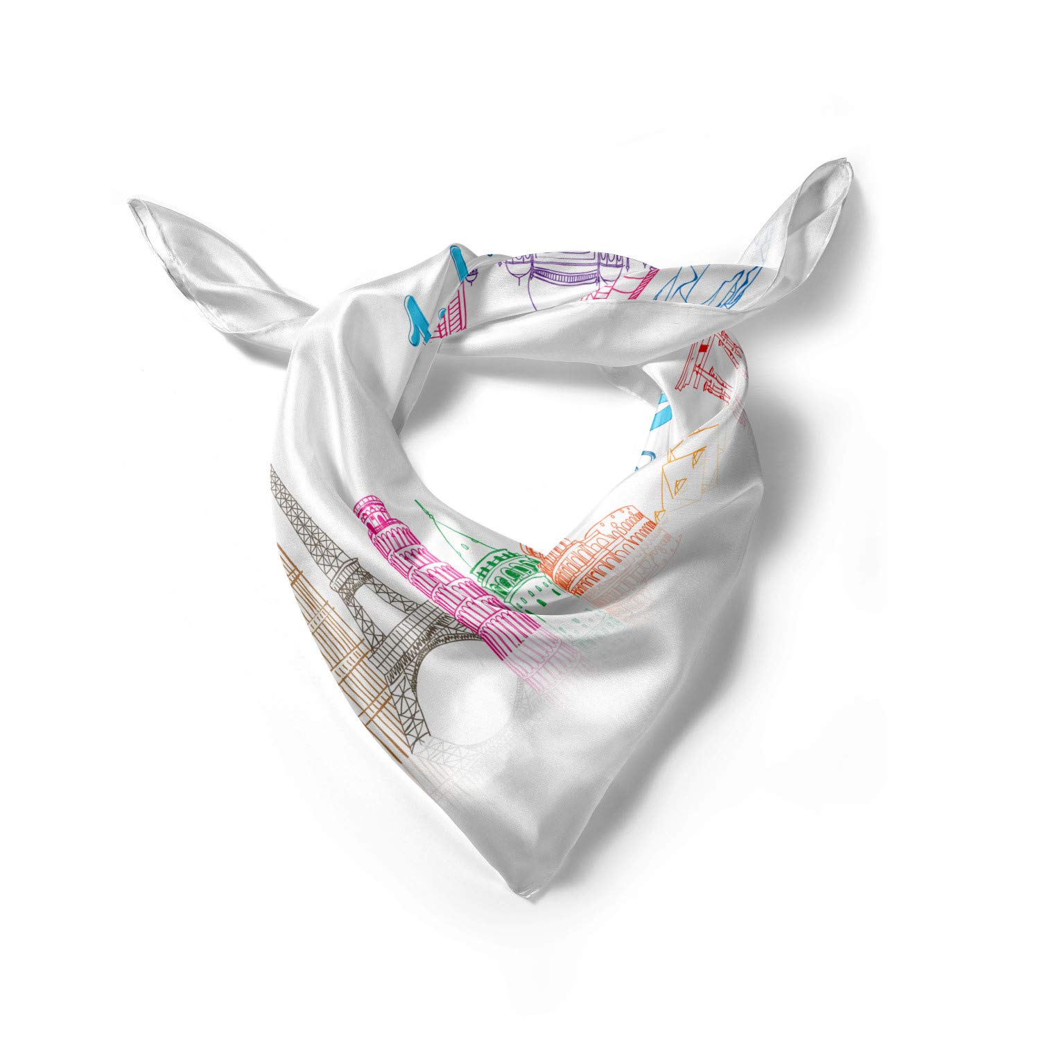 Ambesonne Saying Hairscarf - Stylish Travel World Lettering Head Wrap for Women | Perfect for Beach, Yoga & Everyday Fashion Accessory