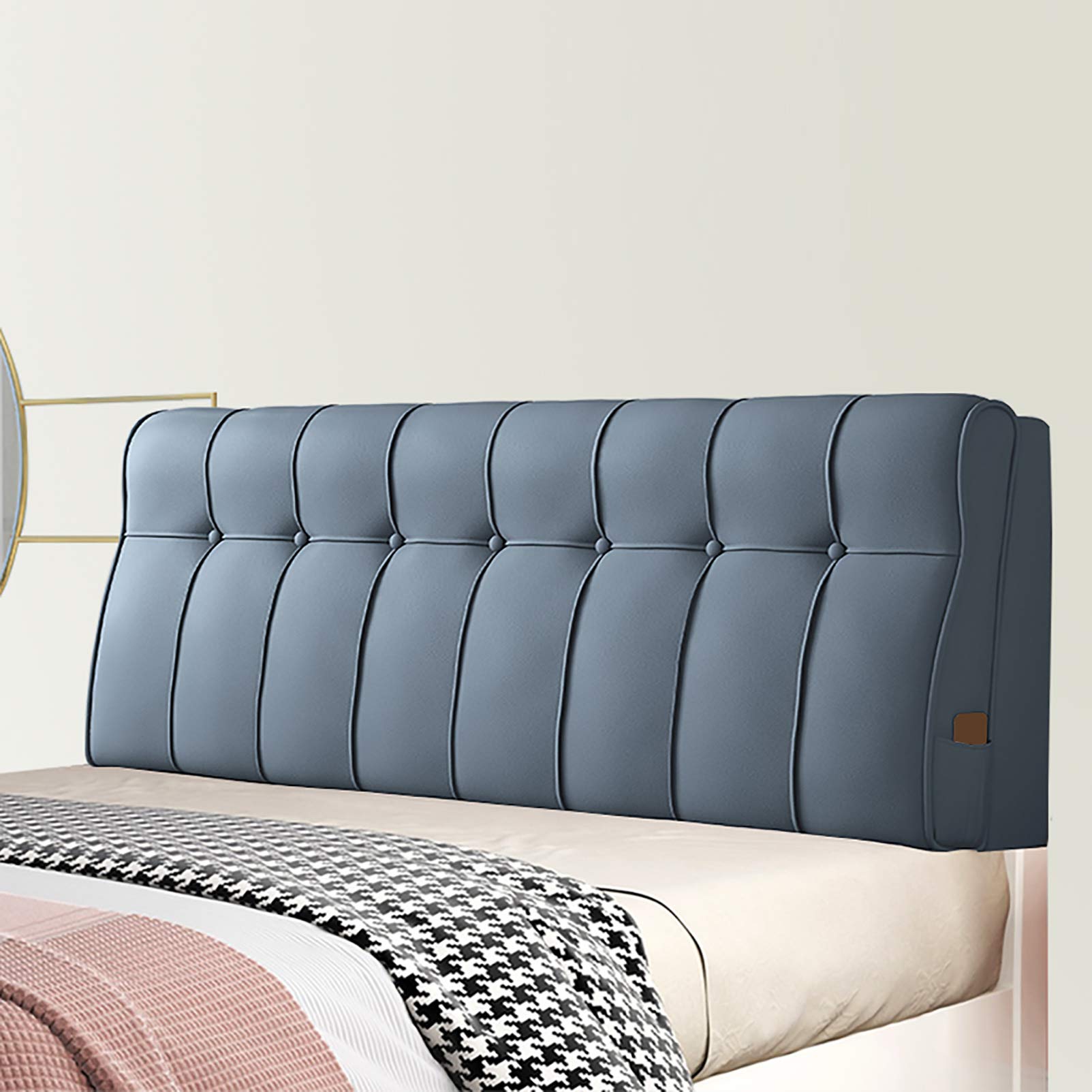 ZBYL Large Upholstered Bedside Reading Pillow with Removable Washable Cover - Supportive Backrest Cushion for Bed, Sofa & Floor Reading - Perfect for Book Lovers, Nursing Mothers and Relaxation