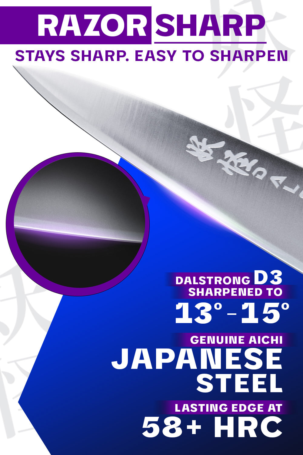 Dalstrong Phantom Series 8-Inch Chef's Knife with White G10 Handle - Professional Kitchen Knife for Precise Chopping, Slicing & Dicing - Perfect for Home Cooks & Professional Chefs