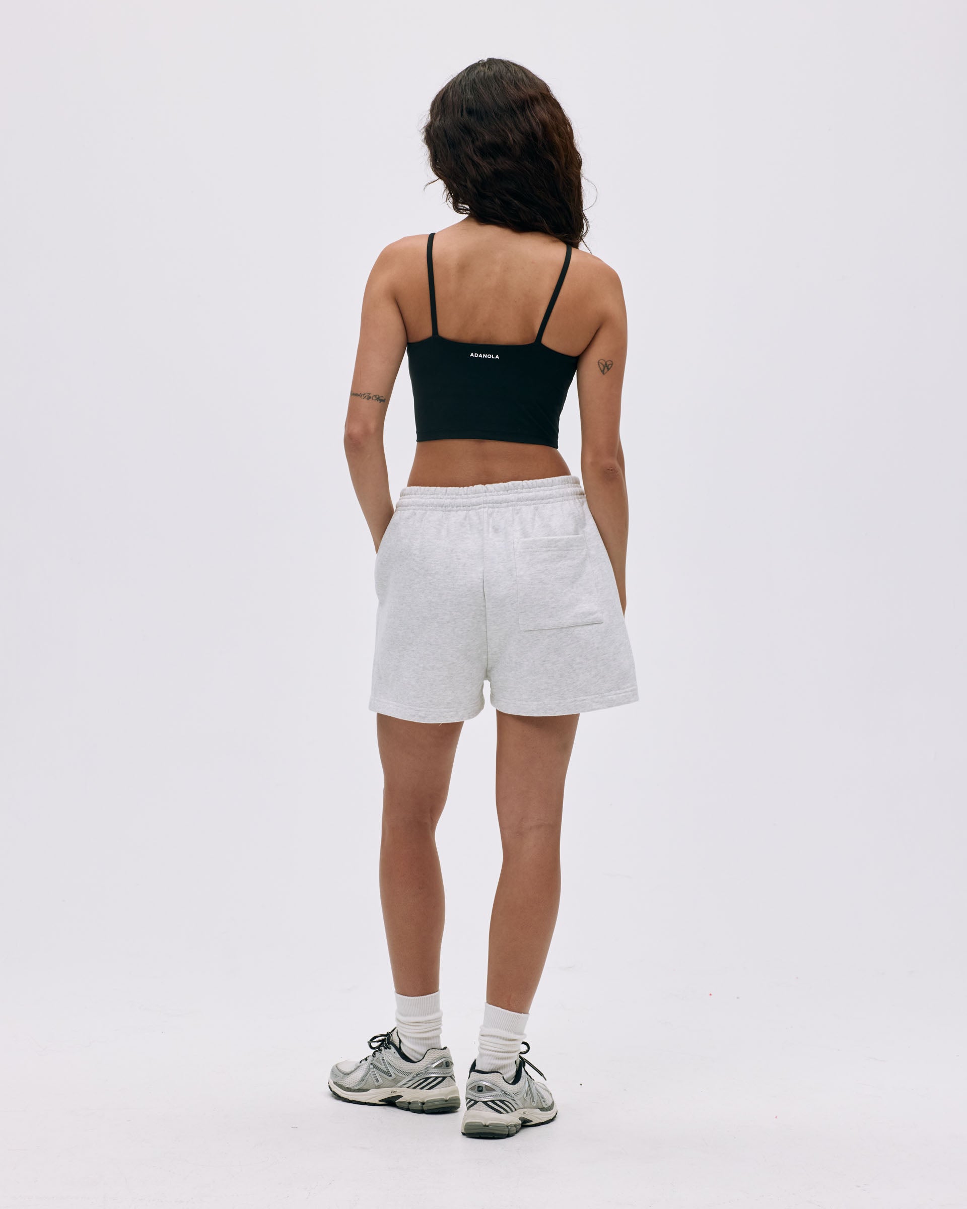 ADA Sweat Shorts for Men & Women - Light Grey Melange Cotton Blend Comfortable Lounge & Workout Shorts - Perfect for Gym, Running, Yoga & Casual Wear