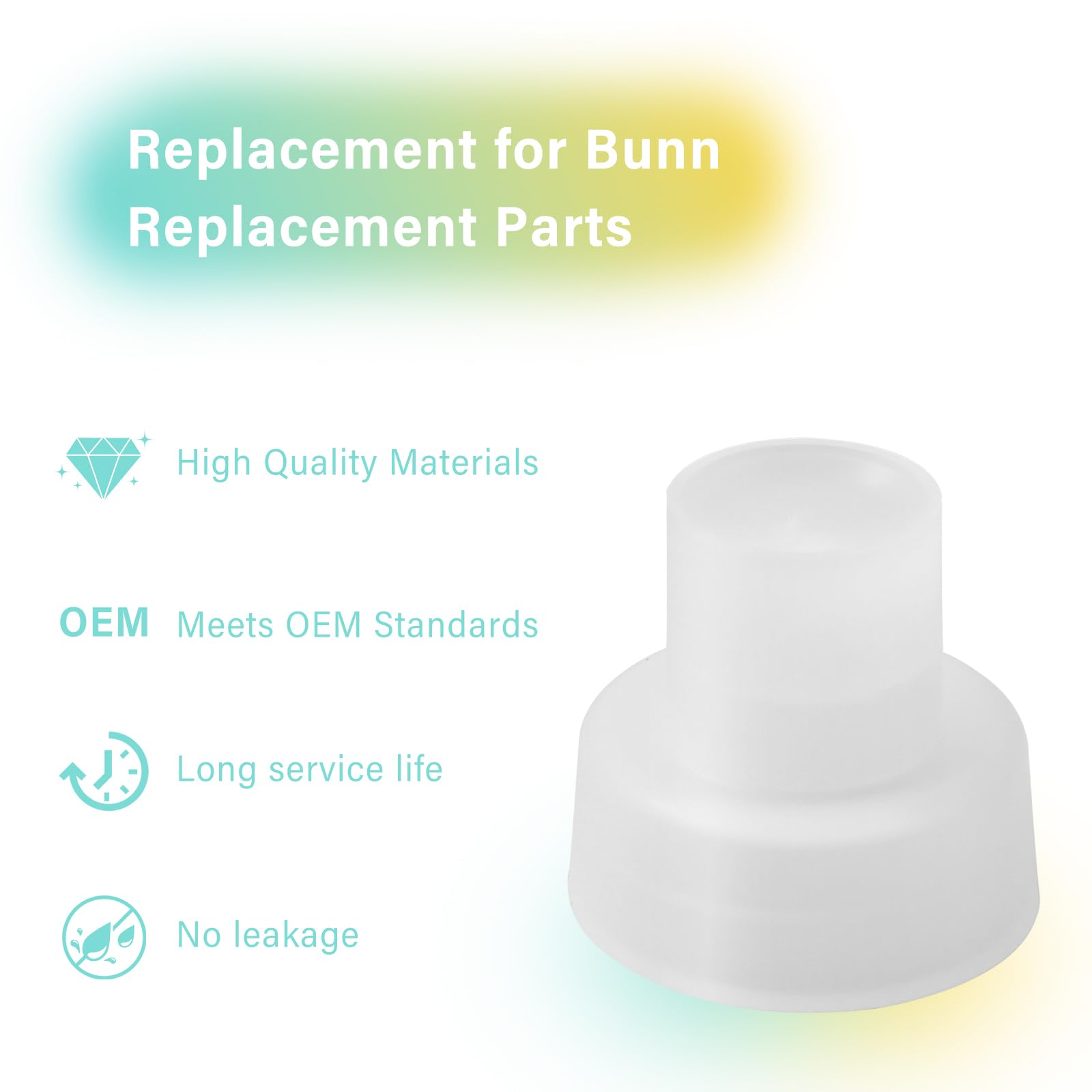 12-Pack Bunn 00600.1000 Silicone Faucet Seat Cups - Replacement Parts for Bunn Tea Makers & Coffee Brewers - Durable Nozzle Seals for Commercial Tea Urns & Coffee Machines - Perfect for Restaurants, Cafes & Offices