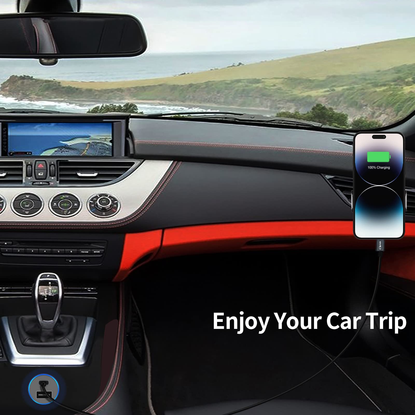 35W USB C Car Charger Fast Charging Dual Port - Compatible with iPhone 16/15/14/13/12/11 Pro/Max/Plus, Samsung Galaxy S25/S24 - Perfect for Road Trips & Daily Commutes