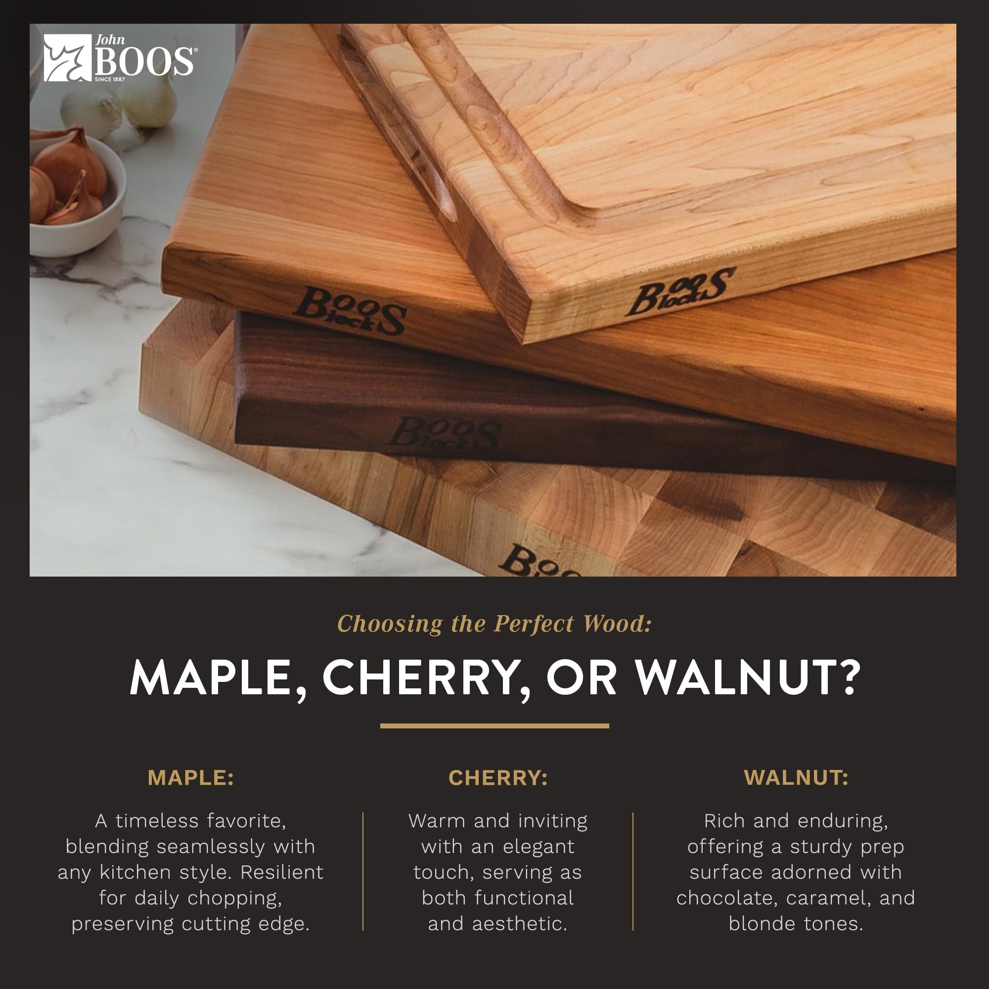 Premium John Boos RA-Board Series Large Reversible Wood Cutting Board - 20