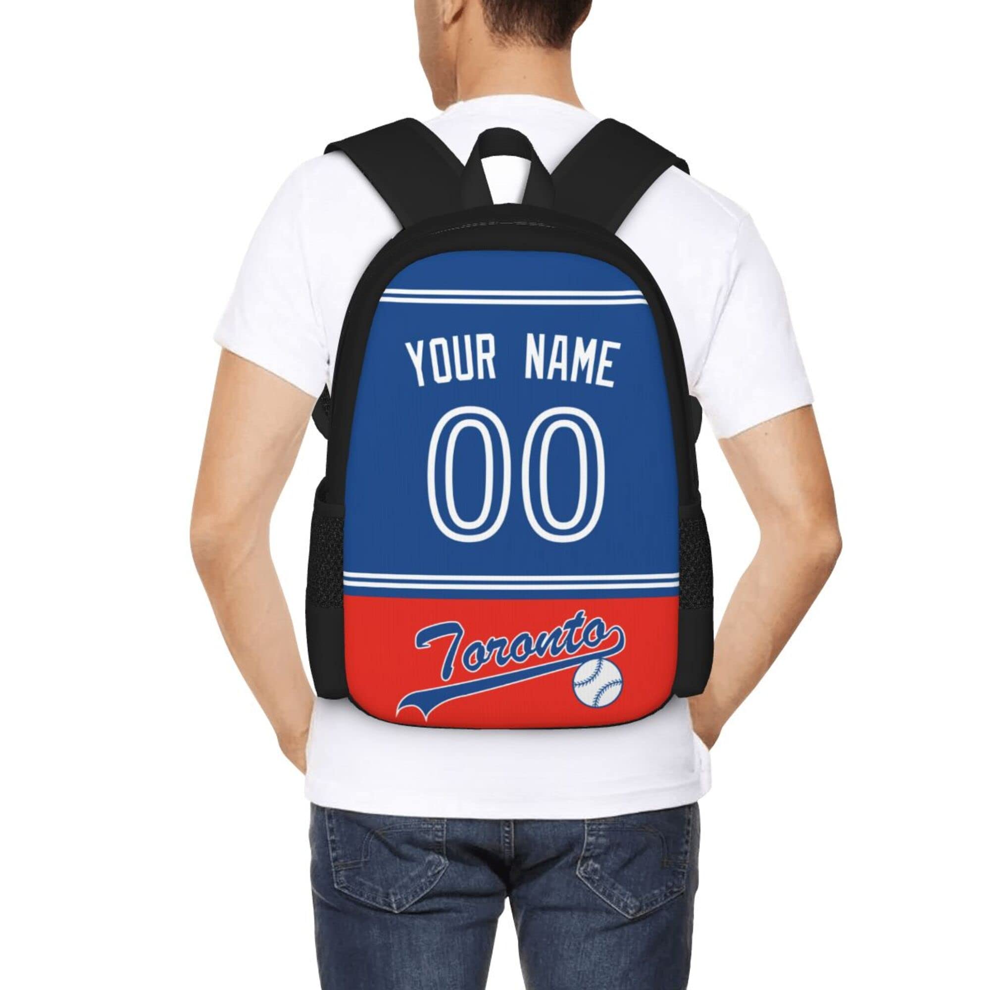 ANTKING Toronto Backpack - High Capacity Customizable Name & Number Backpack for Kids, Men & Sports Fans | Perfect for School, Travel & Game Day