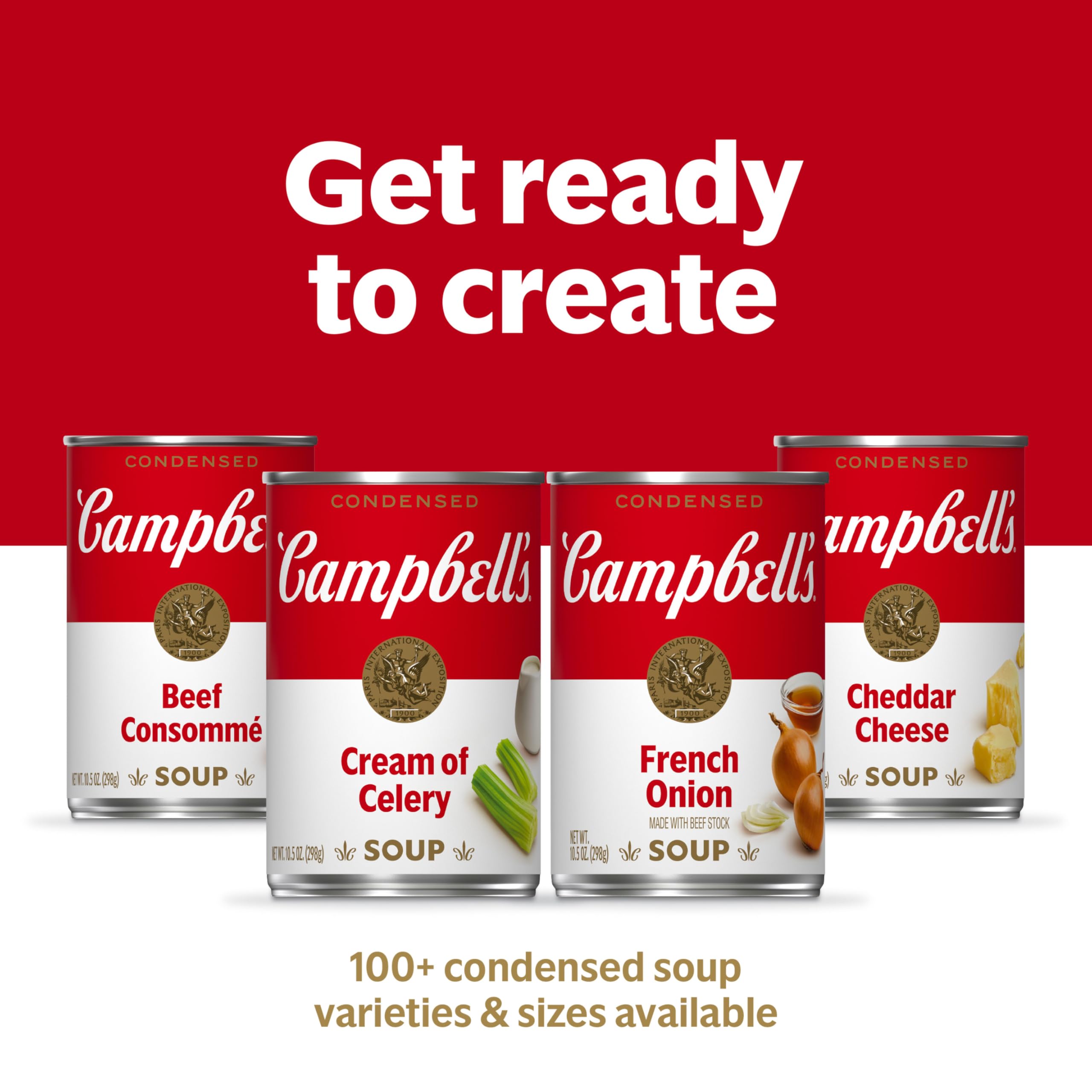 Campbell's Condensed Cream of Chicken Soup with Herbs - 10.5 oz Cans (Pack of 12) | Quick & Easy Cooking, Casseroles, Soups & Recipes | Perfect for Home Chefs & Meal Prep