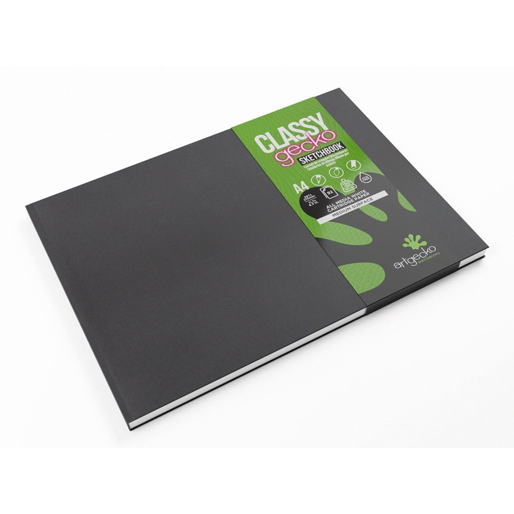 Artgecko Premium A4 Landscape Sketchbook - 92 Pages (46 Sheets) 150gsm White Paper for Artists & Designers | Perfect for Drawing, Watercolor & Mixed Media Art