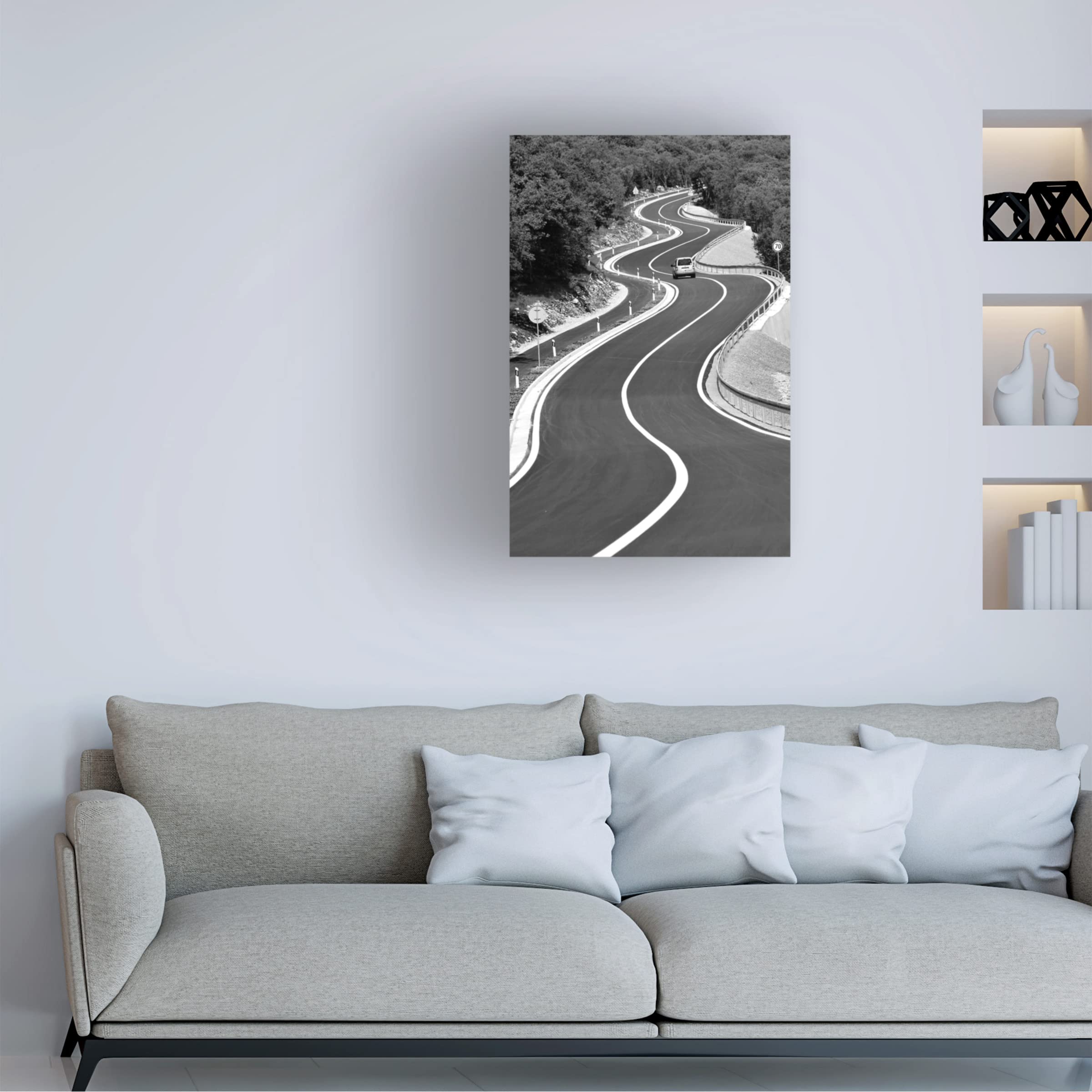 Trademark Fine Art 'Everyday Is A Winding Road' Canvas Wall Art by Bojan Bencic - Perfect for Living Room, Bedroom & Office Decor