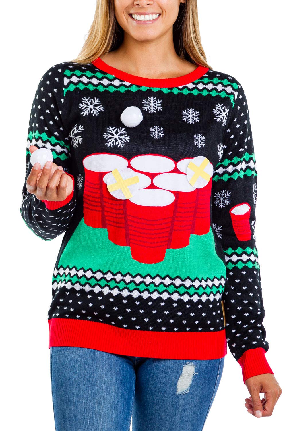 Funny Ugly Christmas Sweaters for Women - Interactive Games & Surprises - Perfect for Holiday Parties, Office Events & Family Gatherings