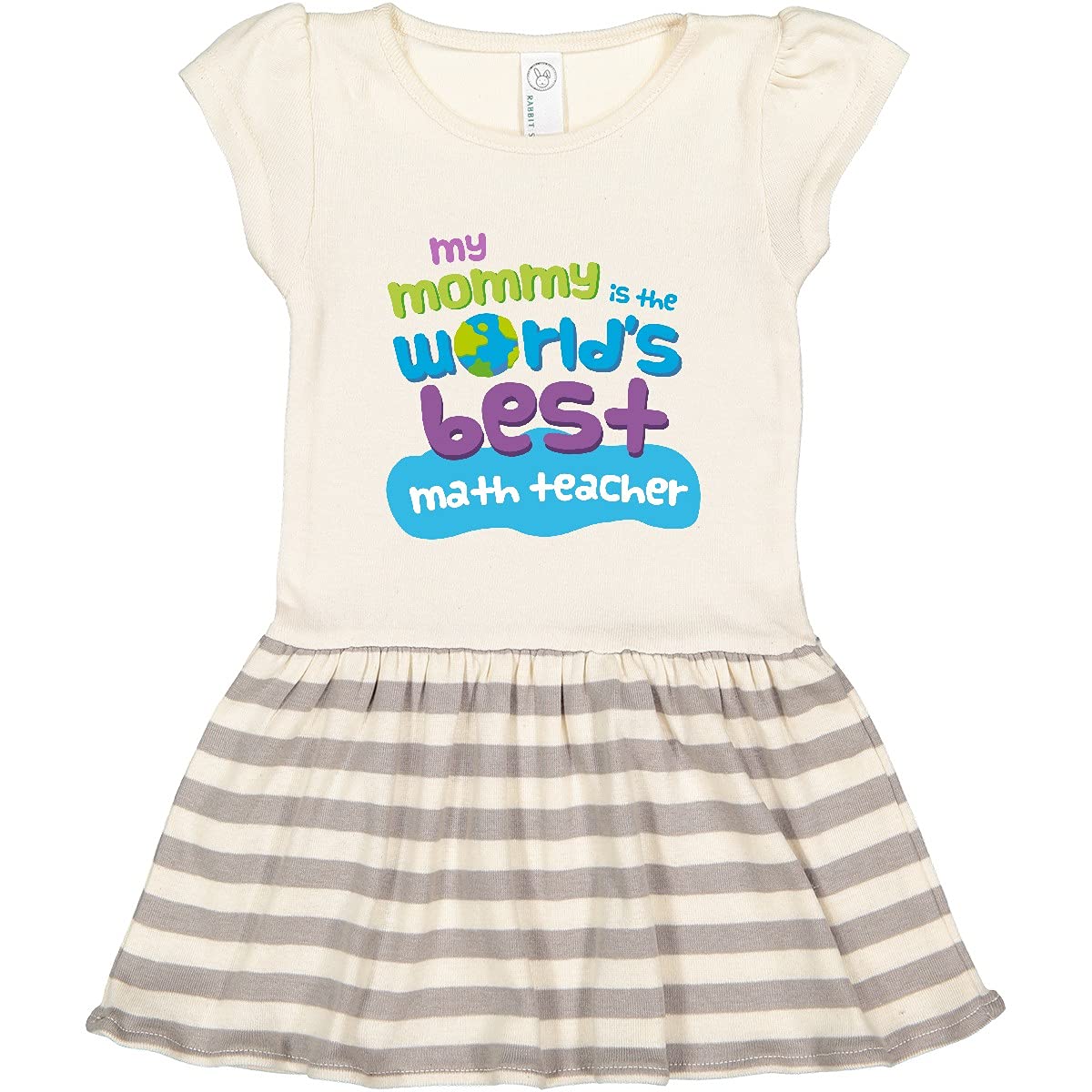 Inktastic Math Teacher Gifts for Kids - Fun Toddler Dress with Math Symbols - Perfect for Classroom, School Events & Teacher Appreciation Day