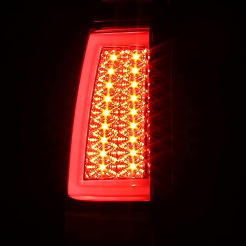 AKKON Smoked V2 LED Tube Tail Lights & Brake Lamps for 1999-2002 Chevy Silverado 1500/2500 & 1999-2006 GMC Sierra Pickup Truck - Durable & Stylish Upgrade for Night Driving & Enhanced Visibility